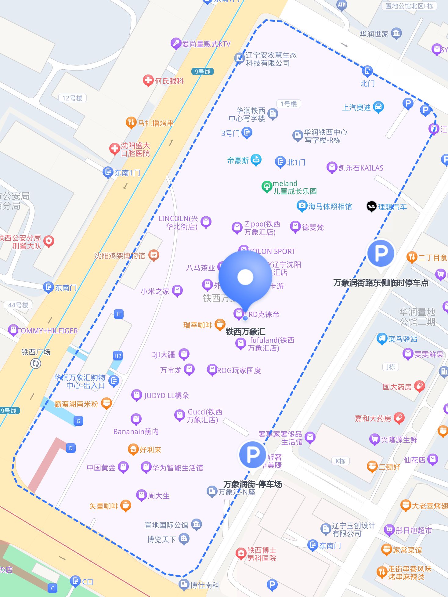 铁西万象汇地图图片