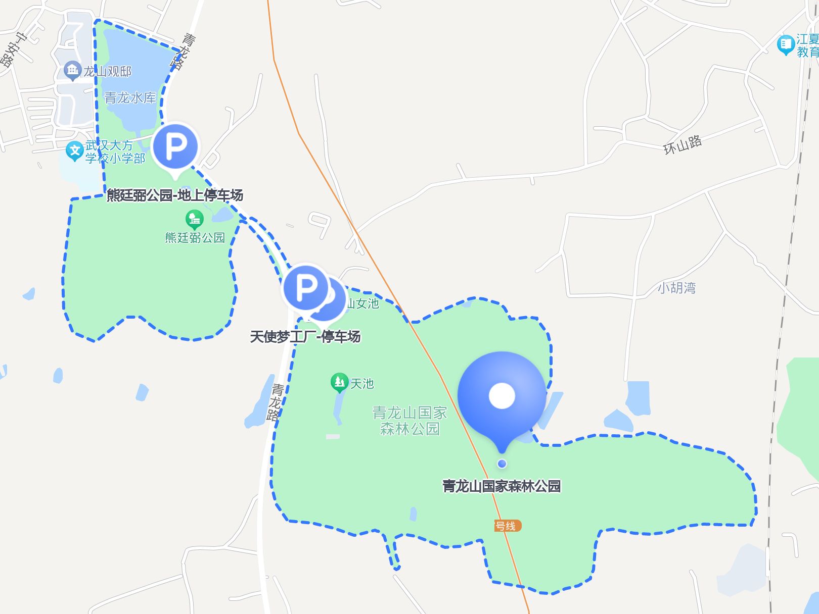 青龙山森林公园地图图片