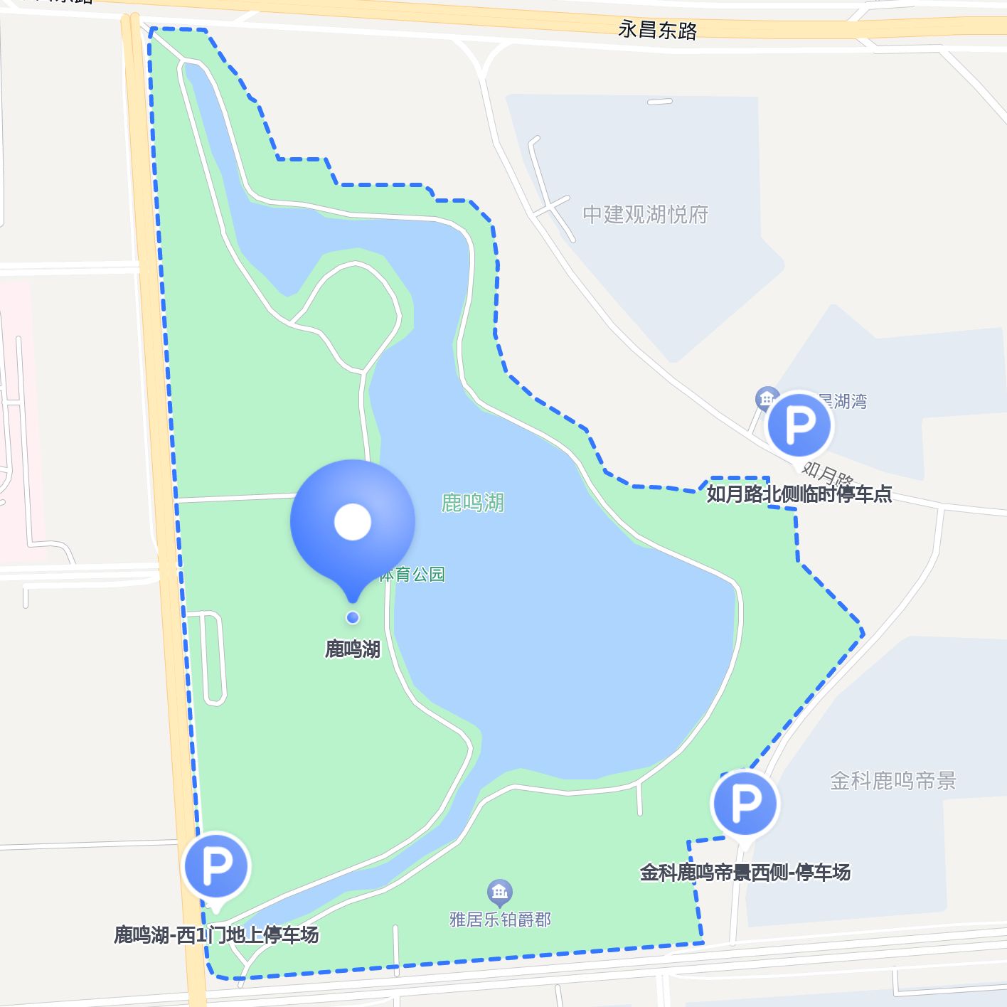 许昌鹿鸣湖地图图片