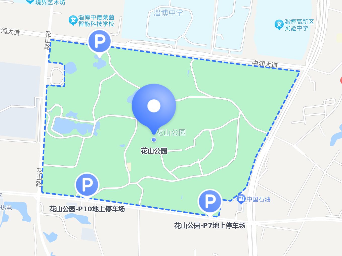 花山公园地图图片