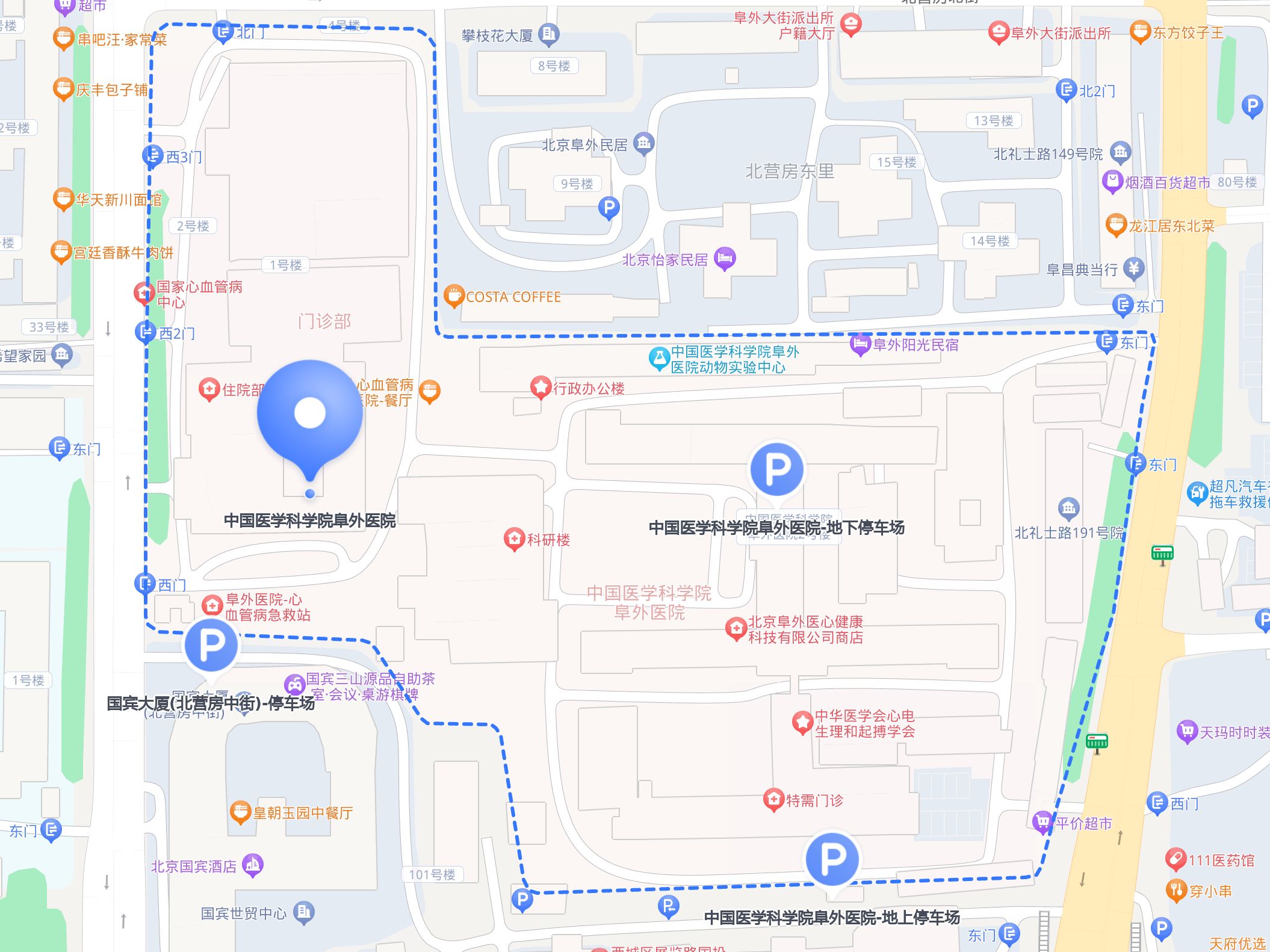 北京协和医院地图图片