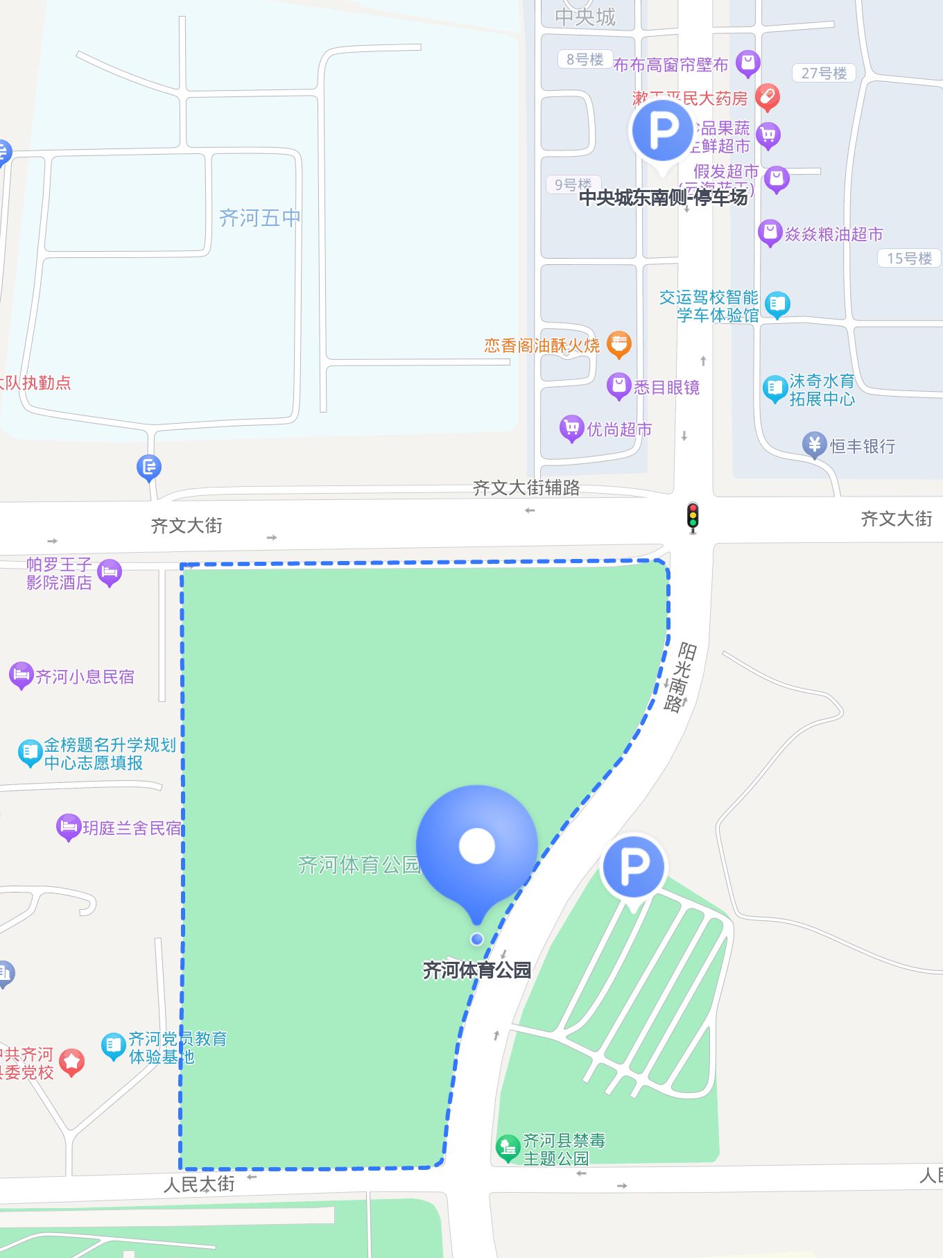 齐河景点地图图片