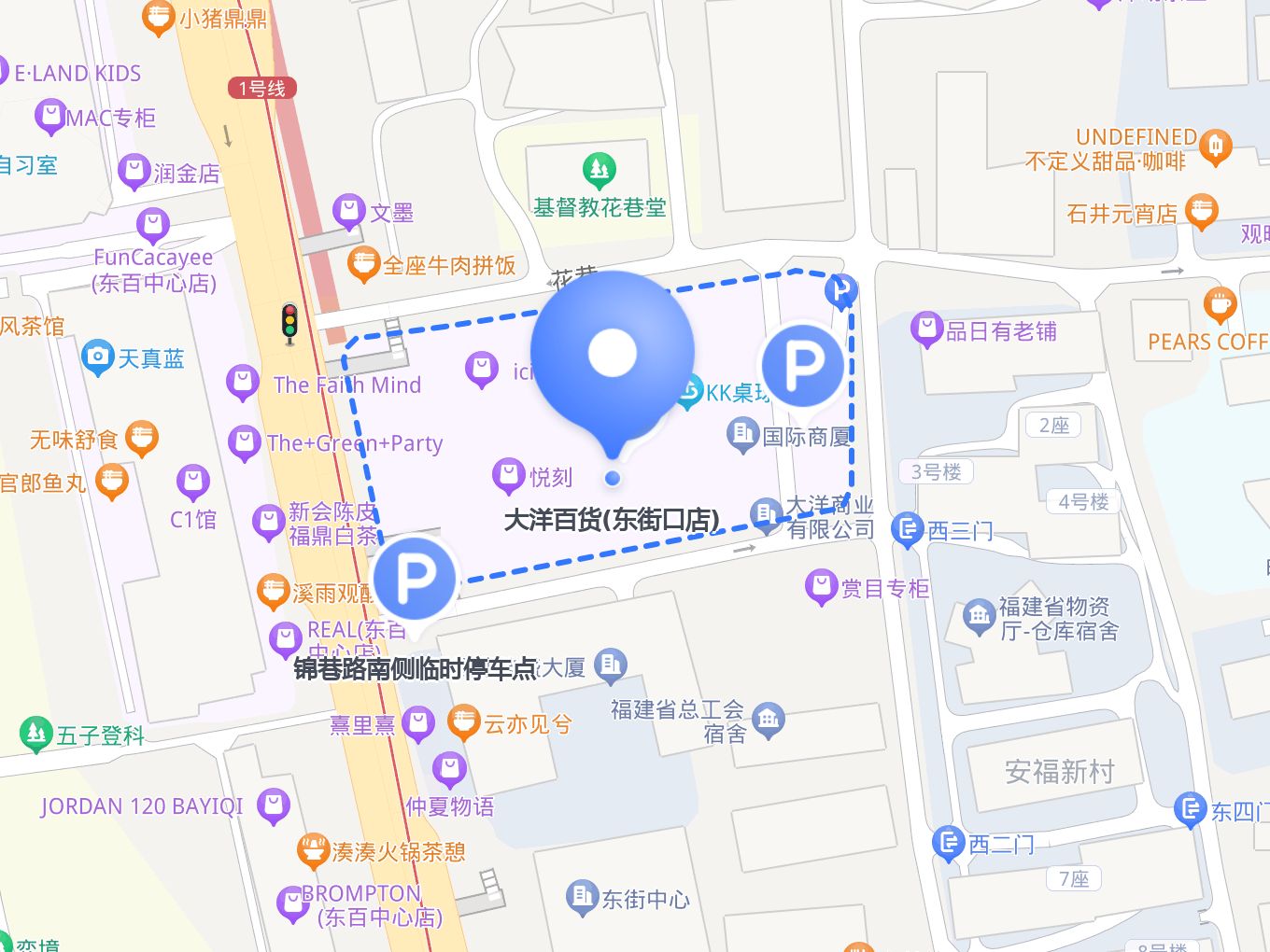 福州东街口地图图片