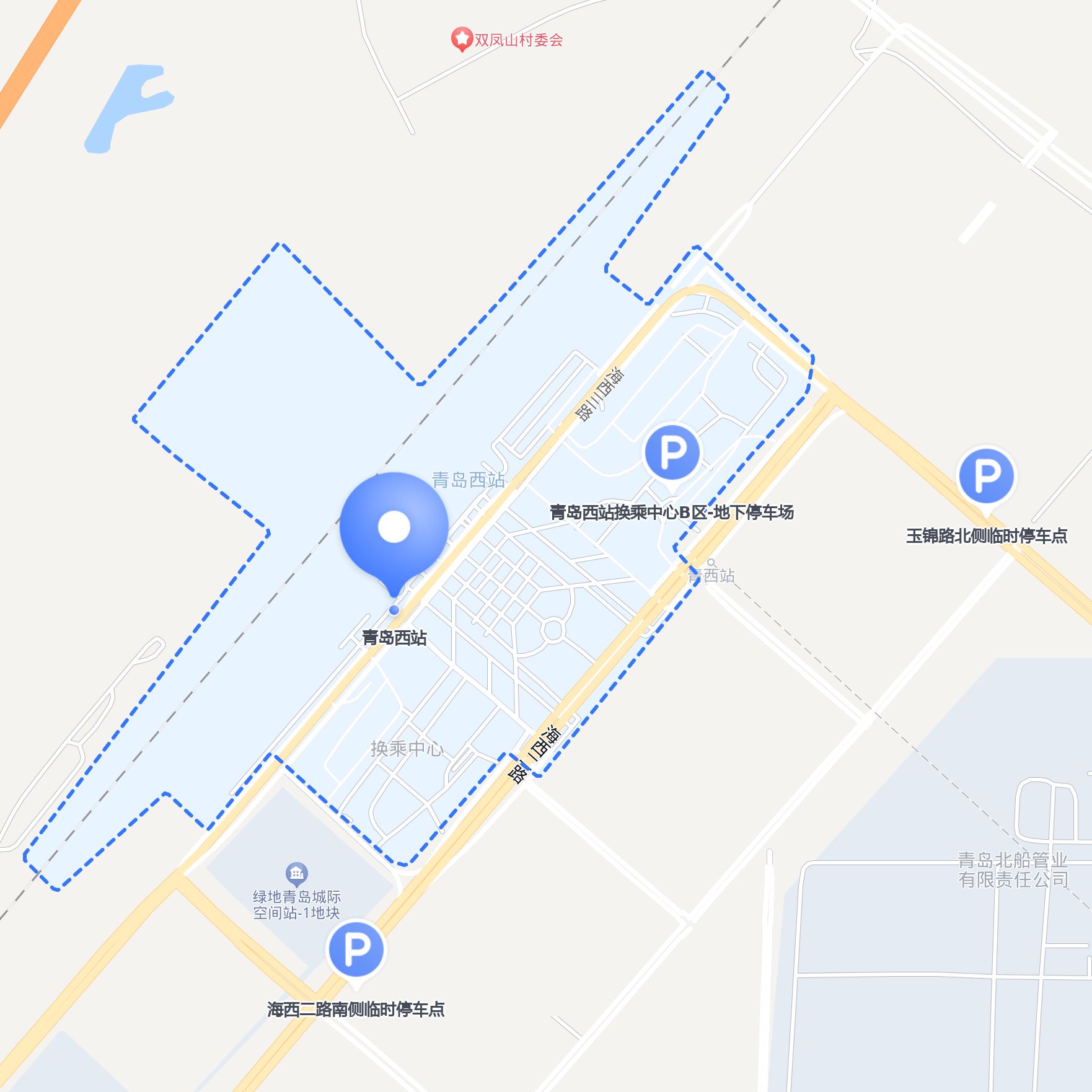 青岛西站地图图片