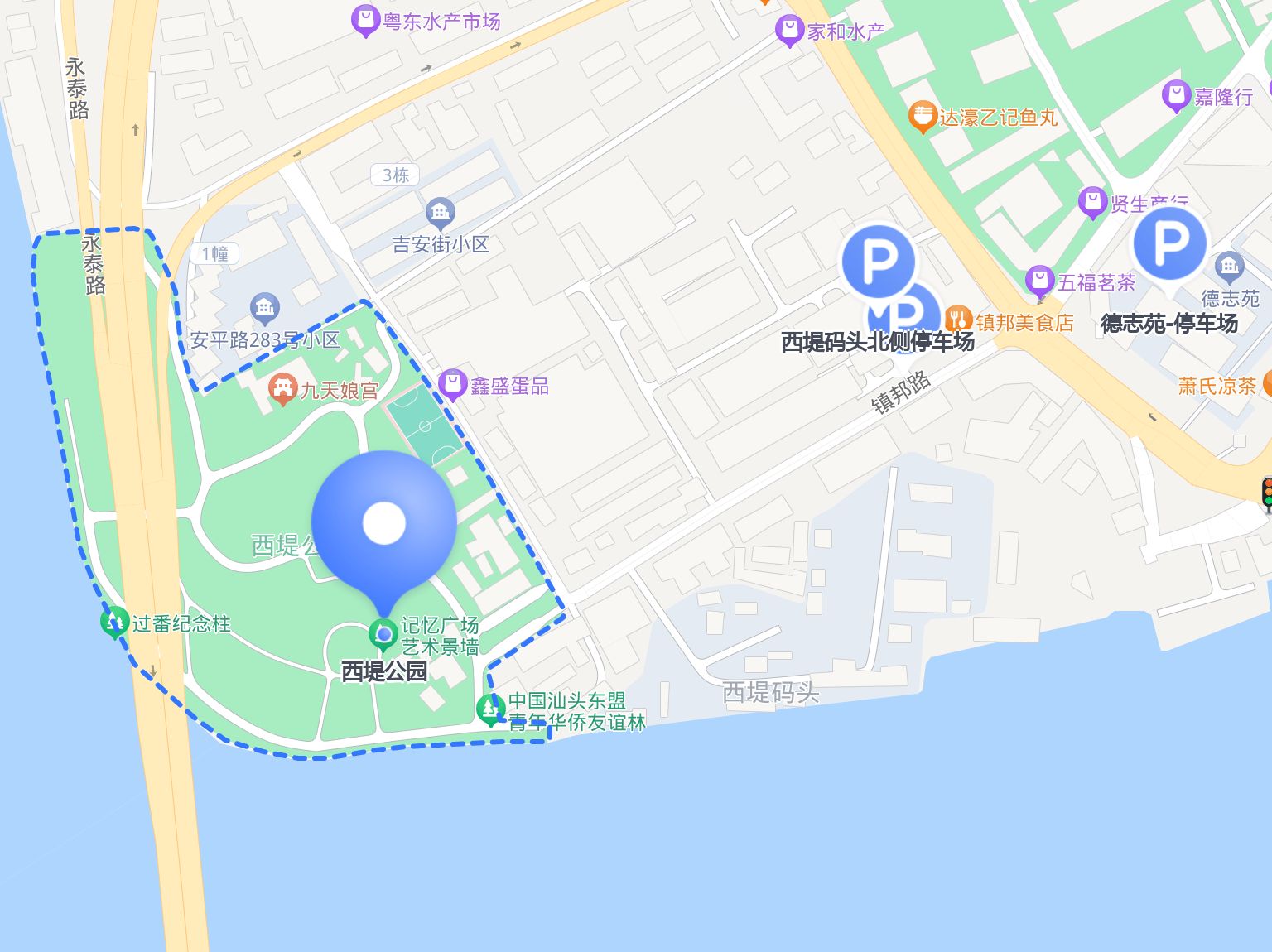 汕头西堤公园地图图片