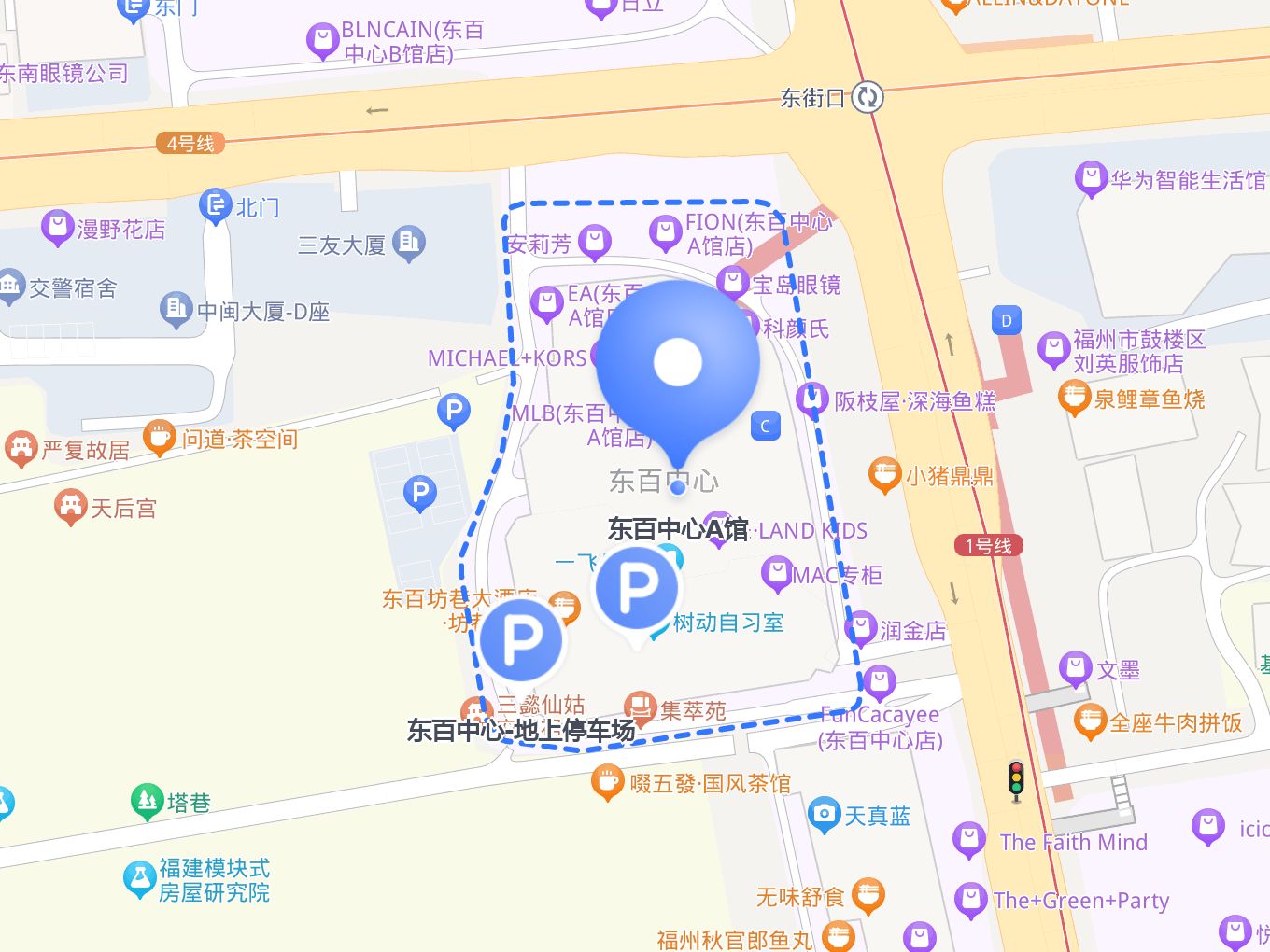 福州东街口地图图片