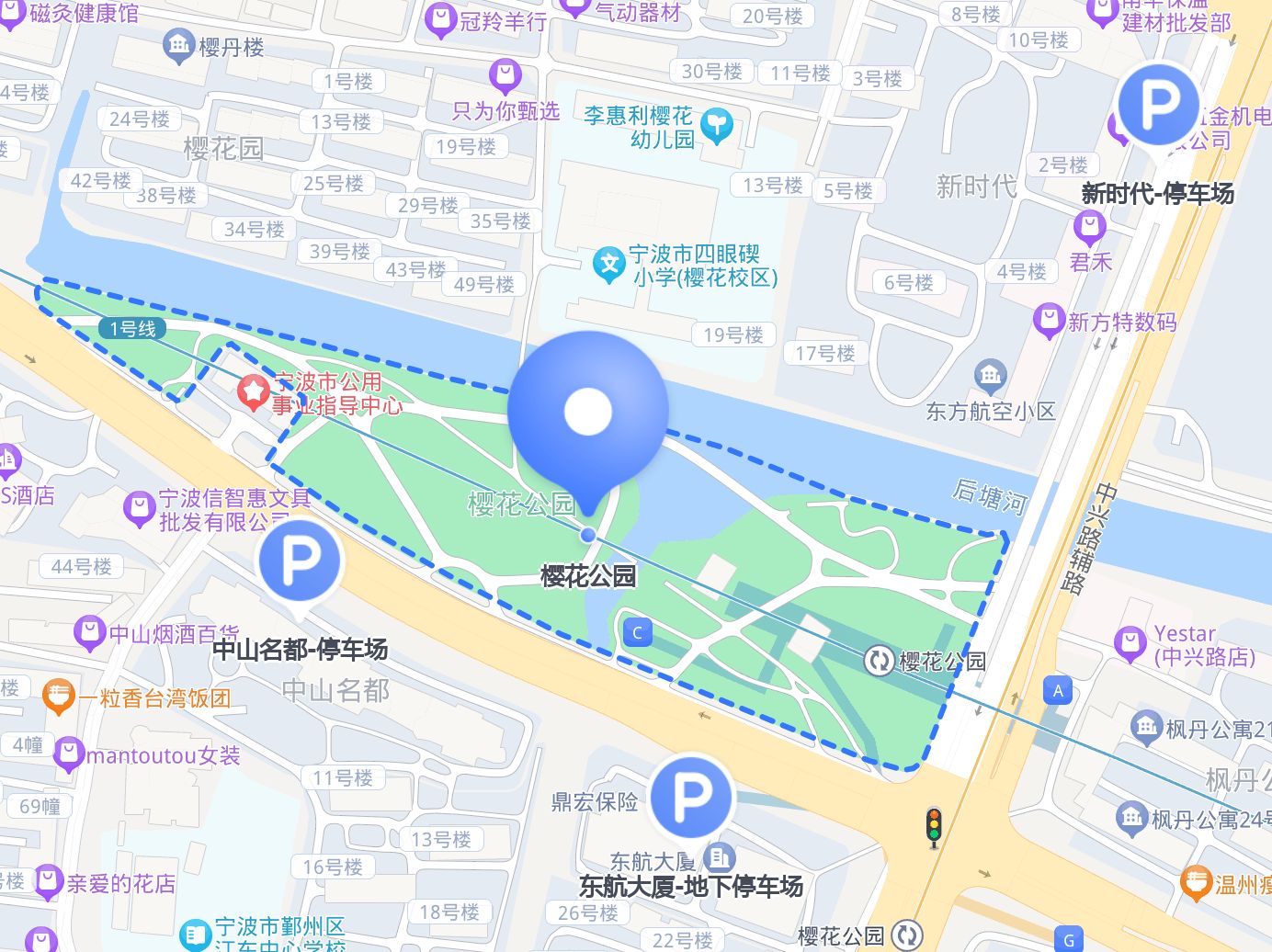 宁波樱花公园地图图片