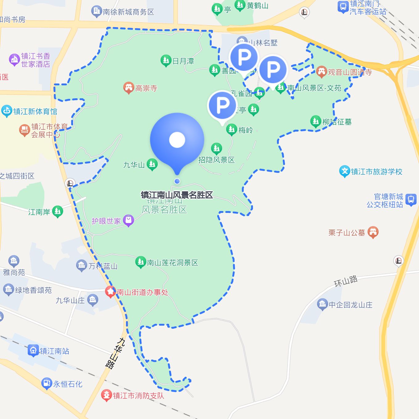 镇江南山地图图片