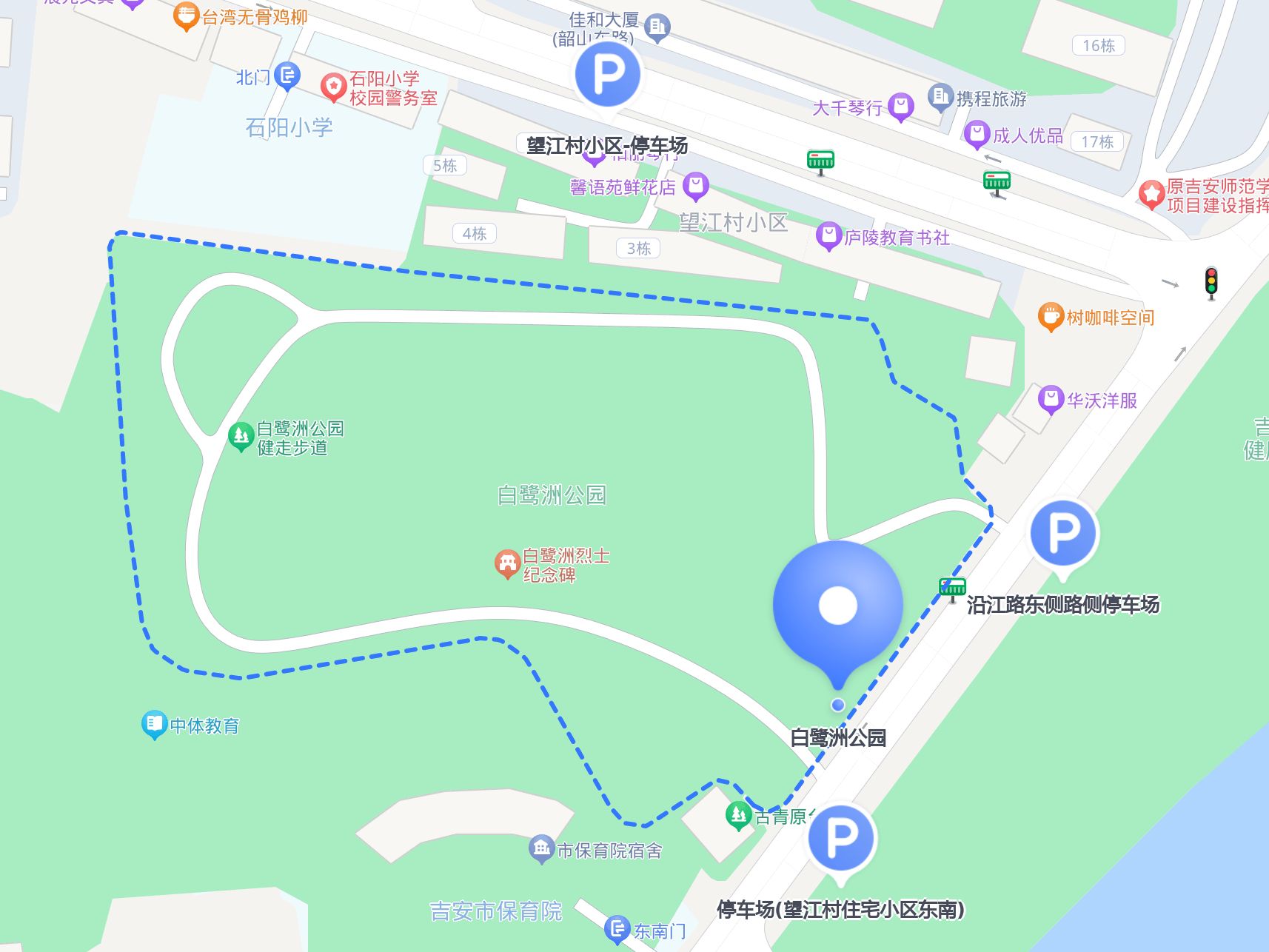 南京白鹭洲公园地图图片