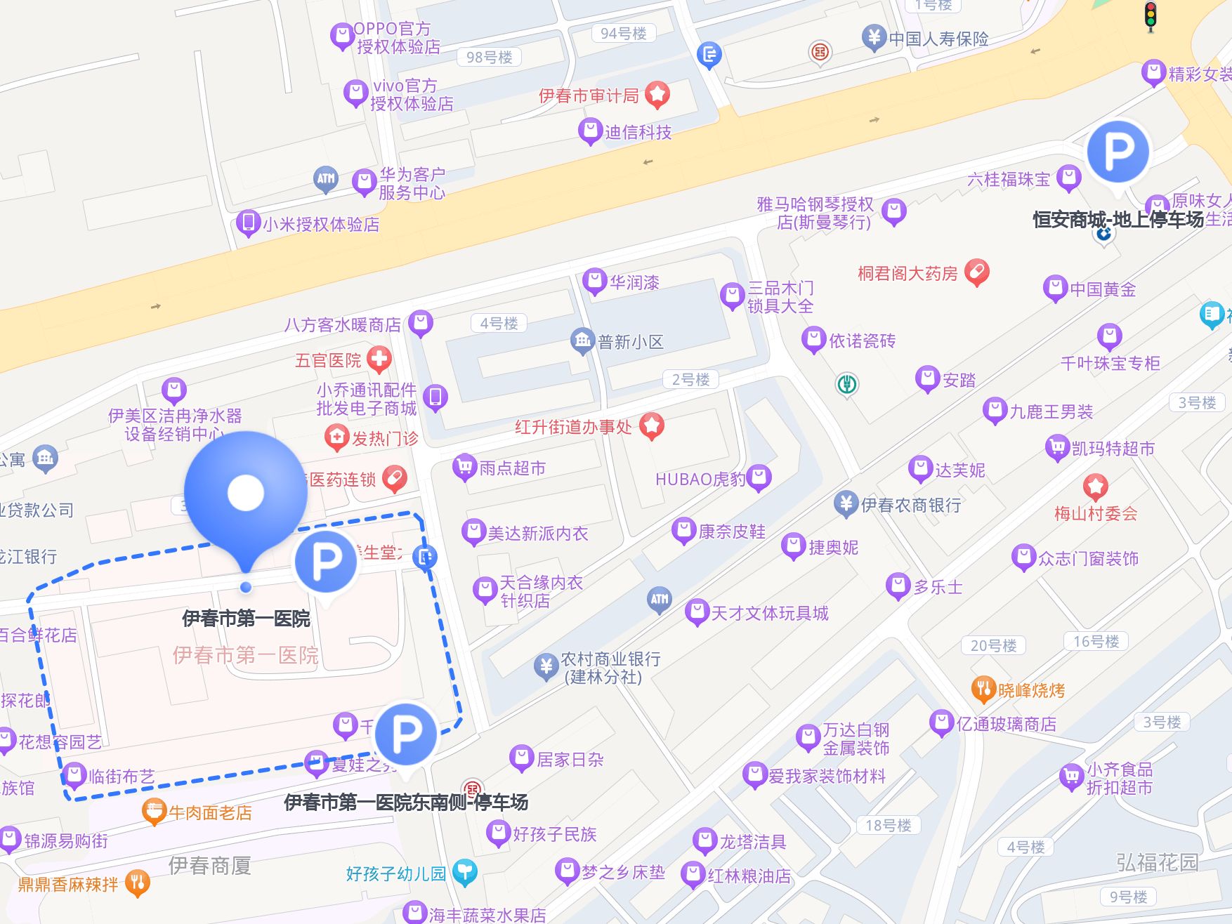 伊春街景地图图片