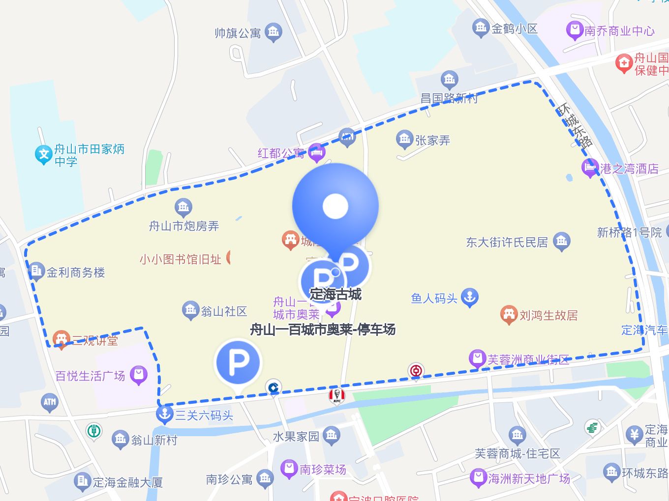 定海古城地图图片