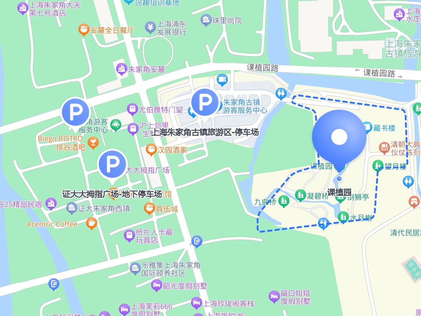 课植园地图课植园平面图上海朱家角附近地图朱家角古鎮遊覽順序路線坉