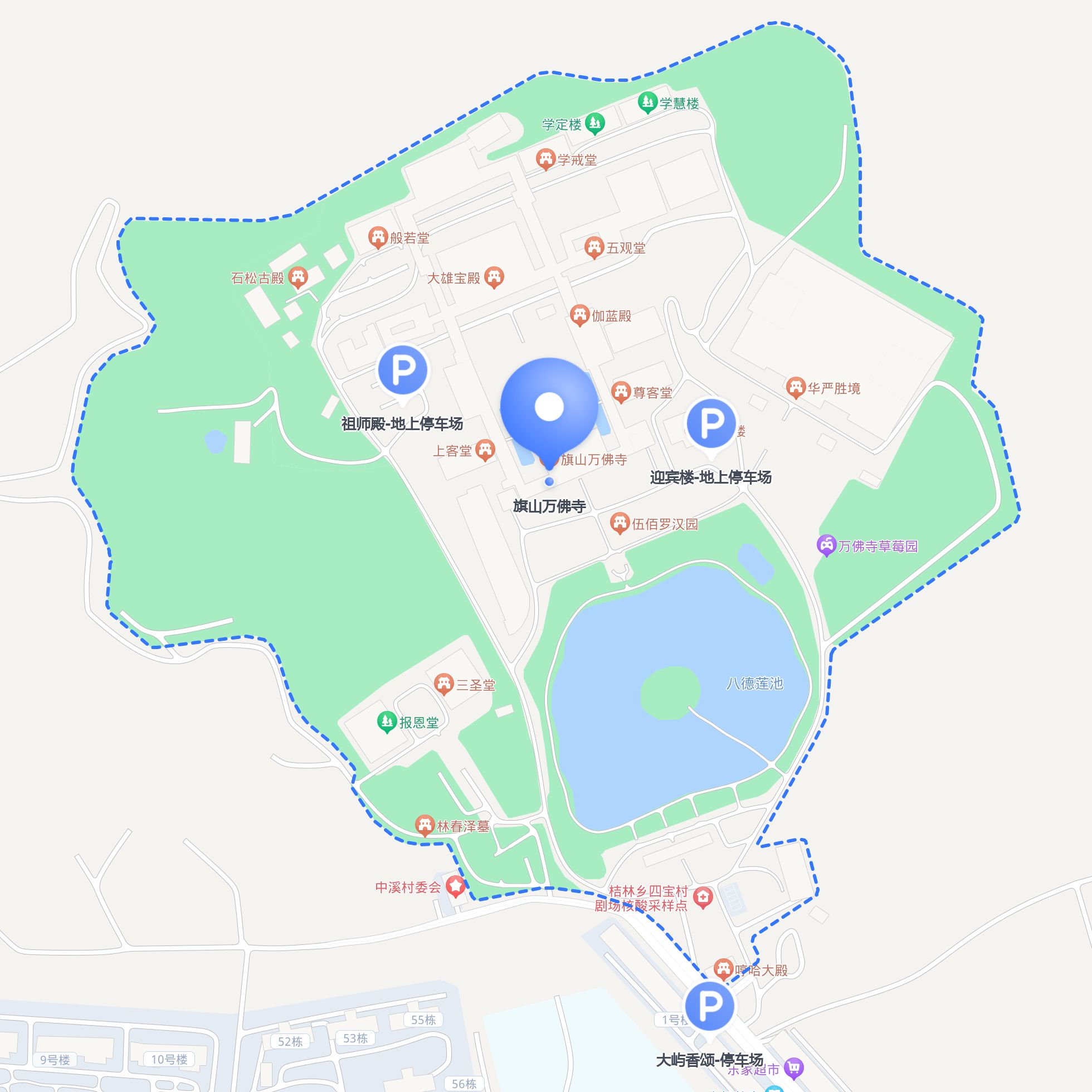 路线旗山万佛寺地图福州万佛寺地图高清版旗山万佛寺游览路线图最新