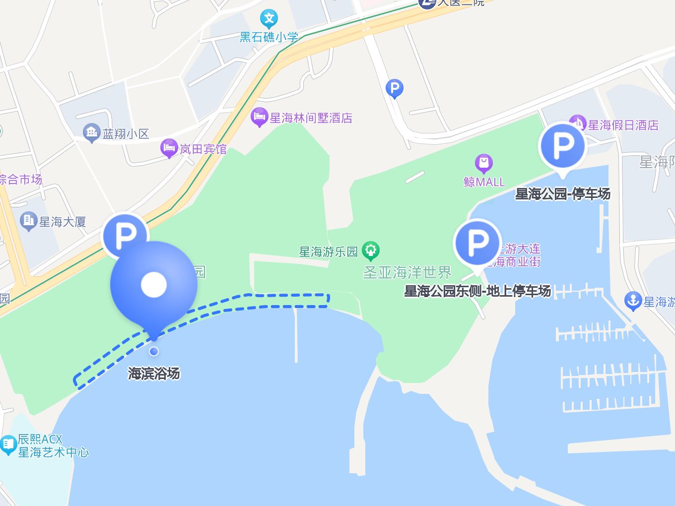 星海公园停车图片