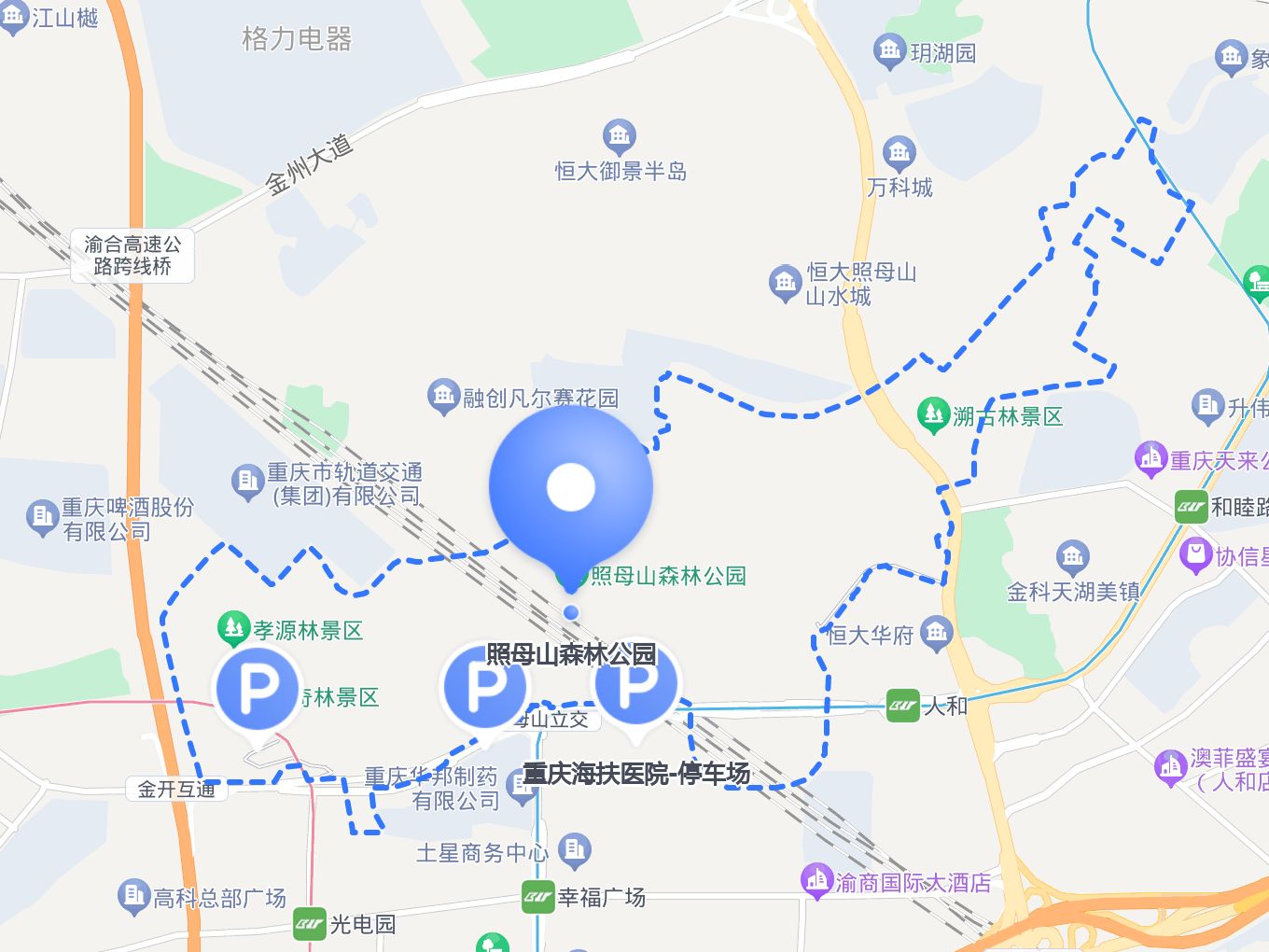 照母山公园游览地图图片