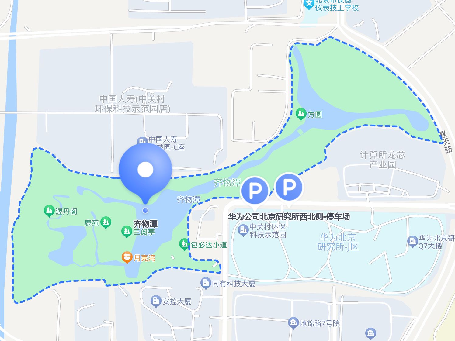 齐物潭公园乘车路线图片