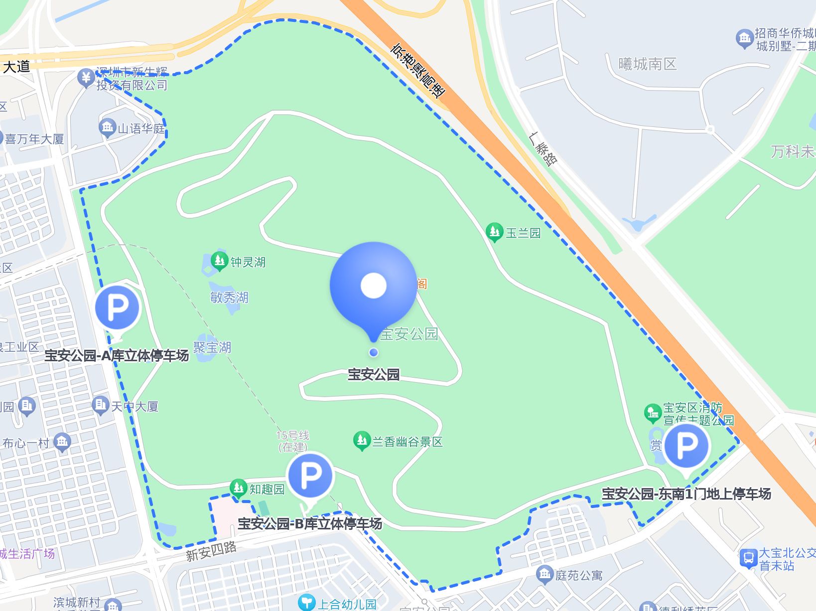 深圳宝安公园地图全图图片