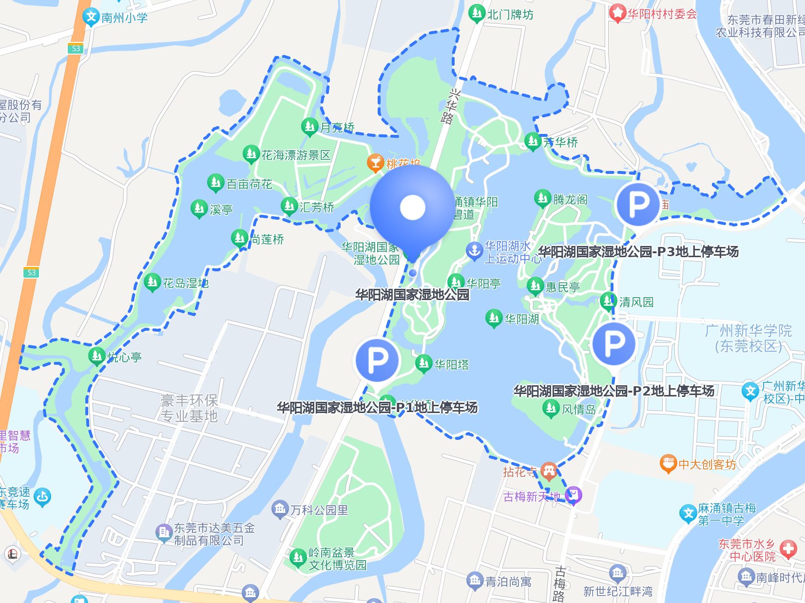 大港湿地公园地图图片