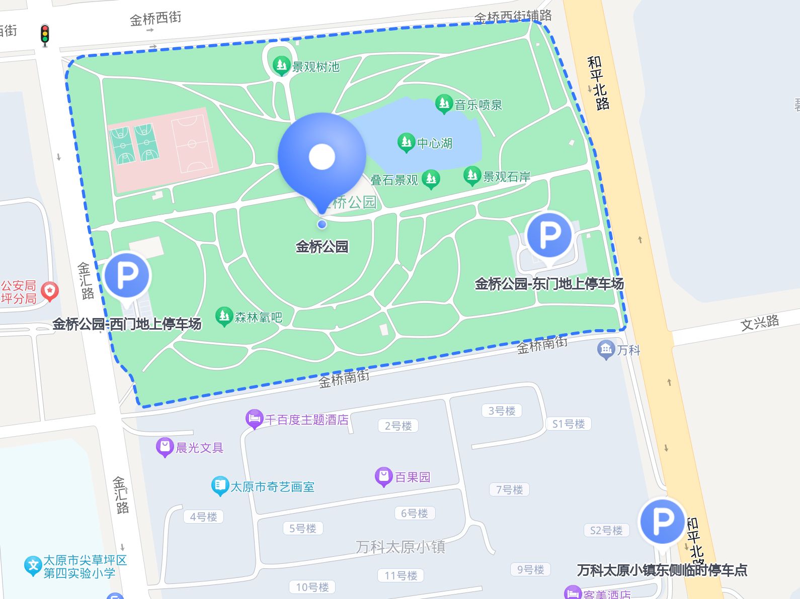 金桥公园地图图片