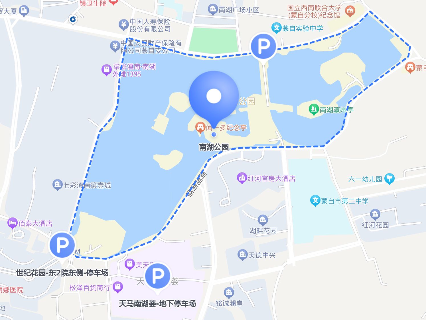 西安南湖公园地图图片