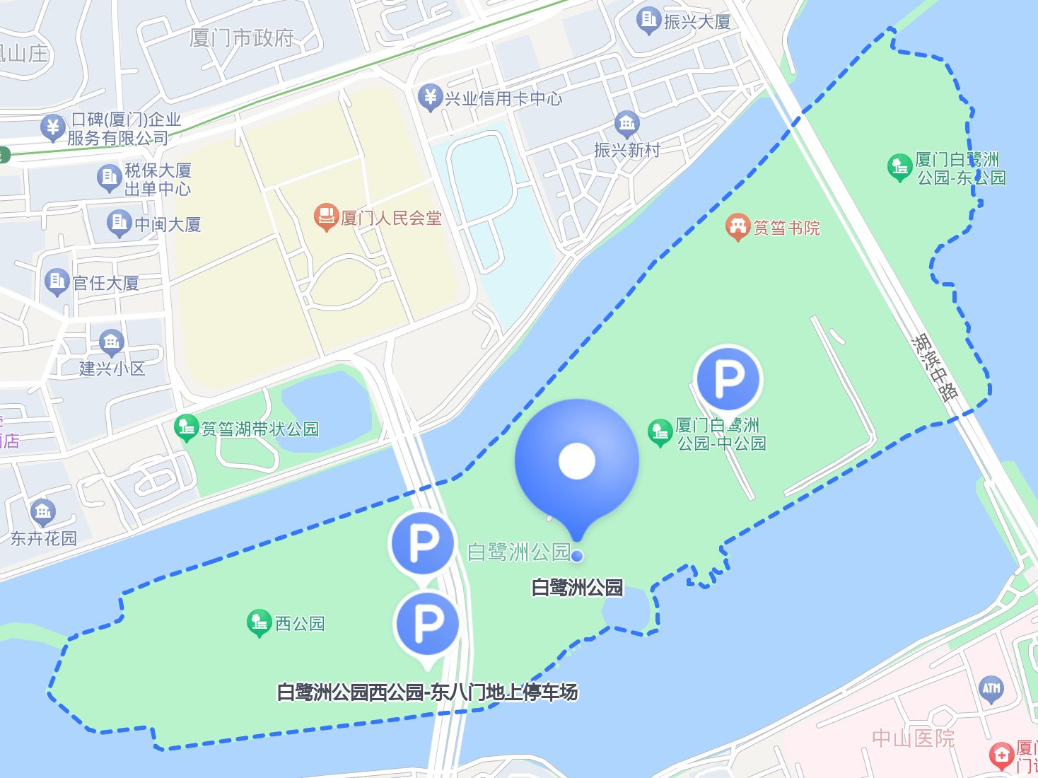 南京白鹭洲公园地图图片