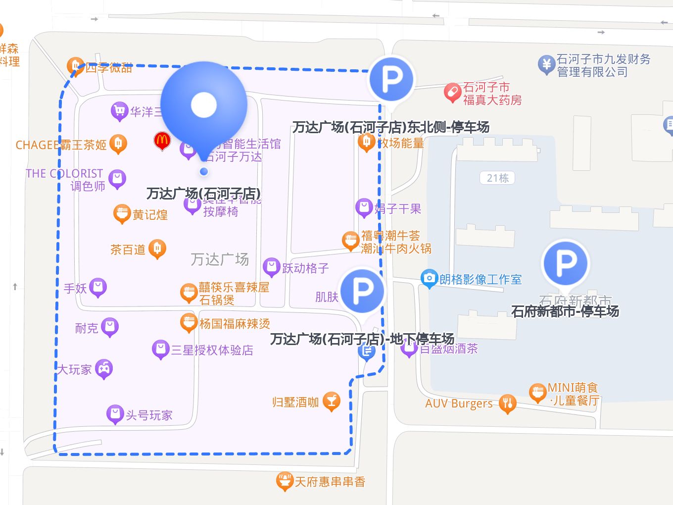 万达广场内部地图图片