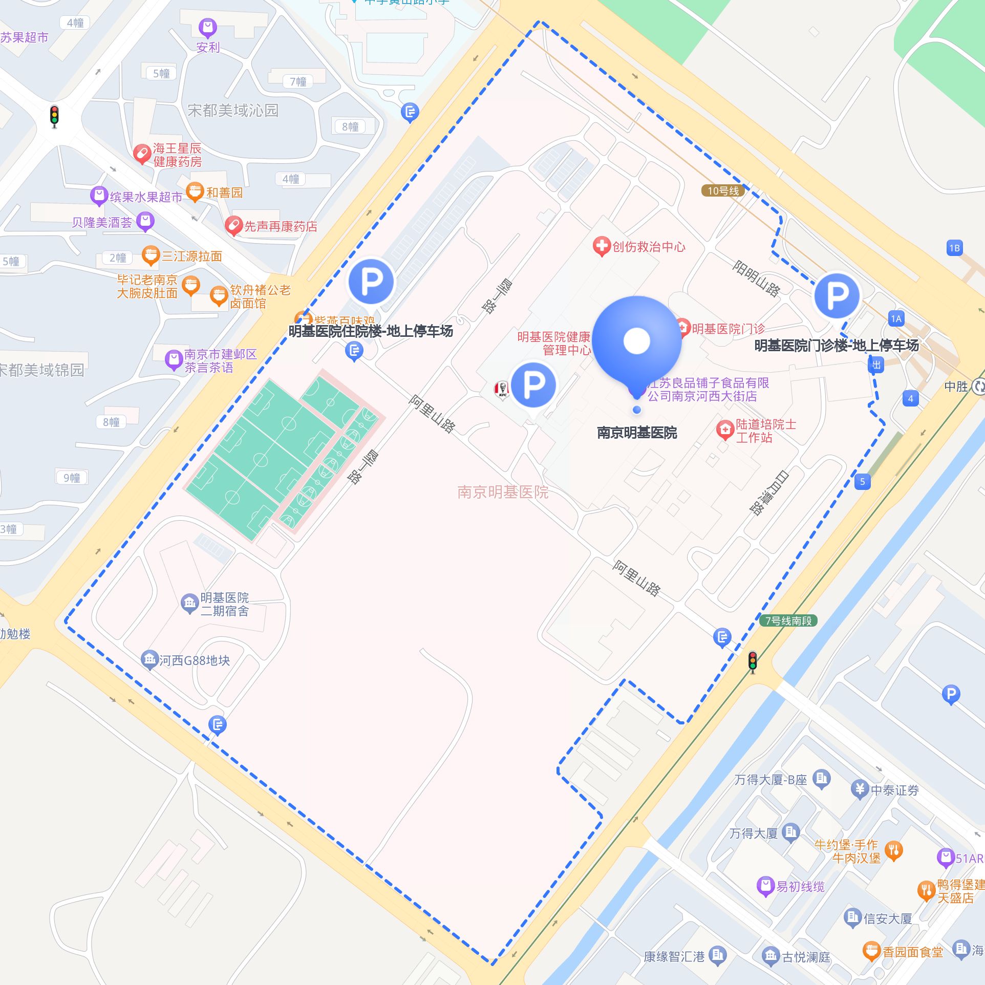 南京明基医院地图图片