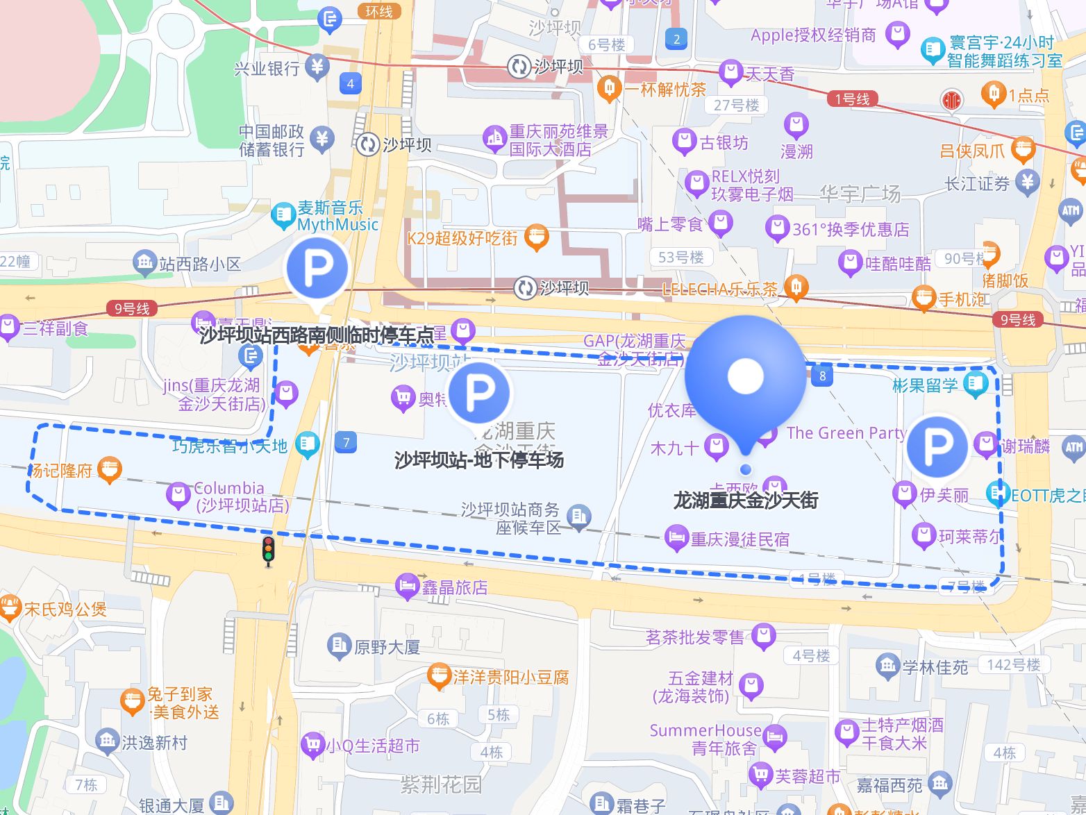 重庆金沙天街地图图片