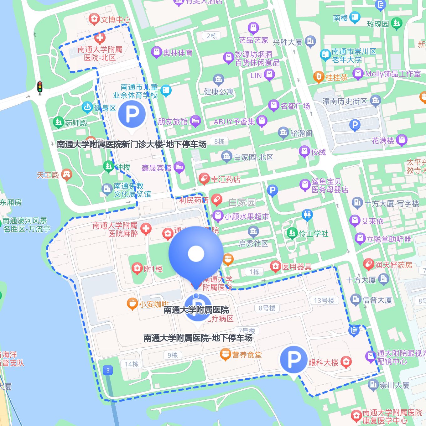 南通大学主校区地图图片