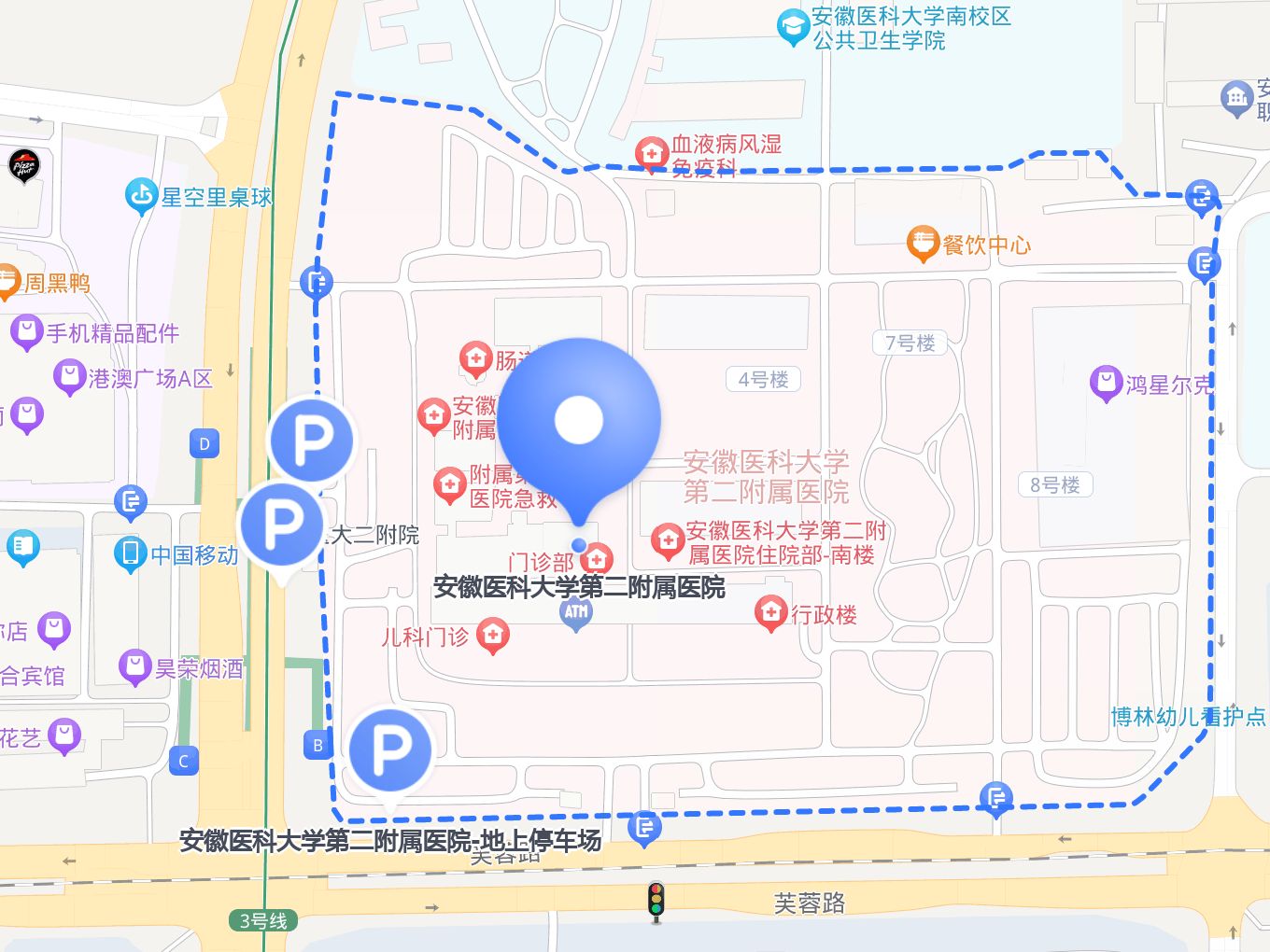 无论是自驾还是选择公共交通出行, 安徽医科大学第二附属医院 的出行