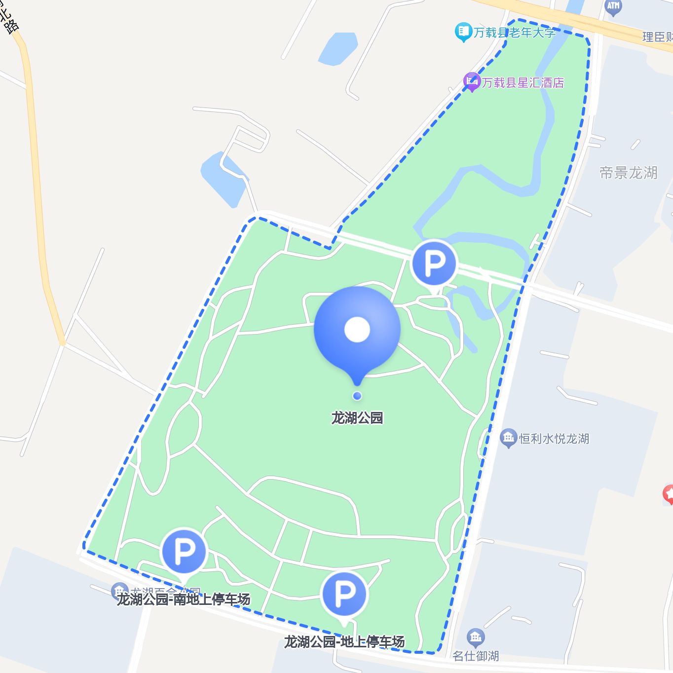 龙湖公园地图图片