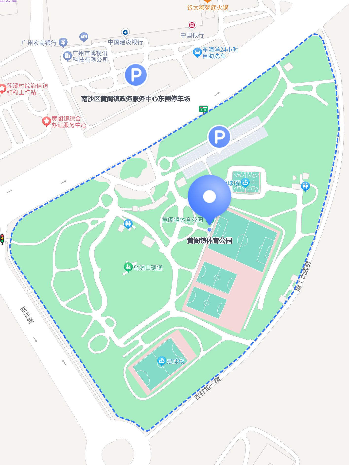地图广州南沙黄阁镇体育公园平面图体育公园游览路线图小学生广州黄阁