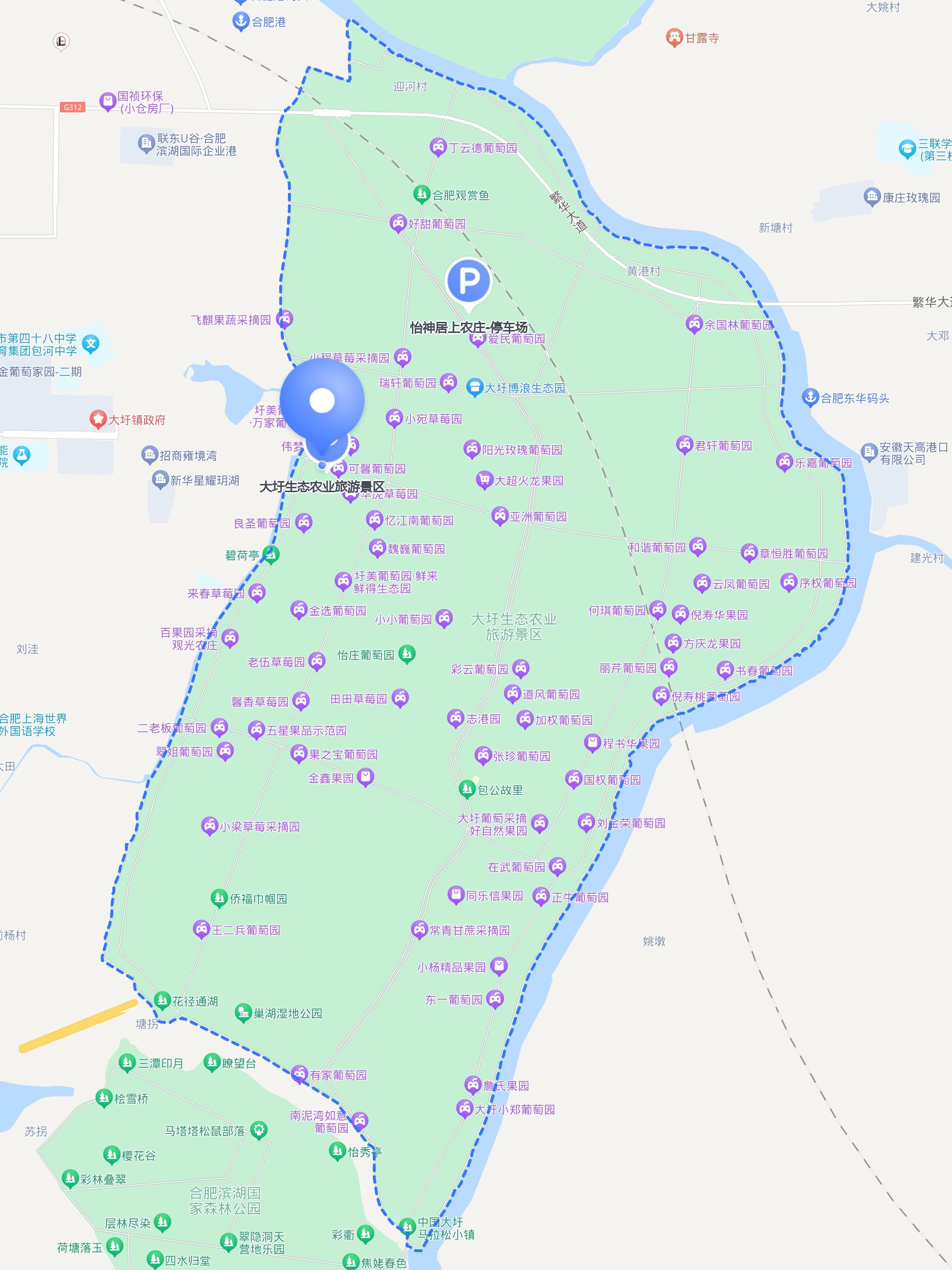 如果你是自驾前往,可以把车停在这几个地方: 1 怡神居上大圩镇地图