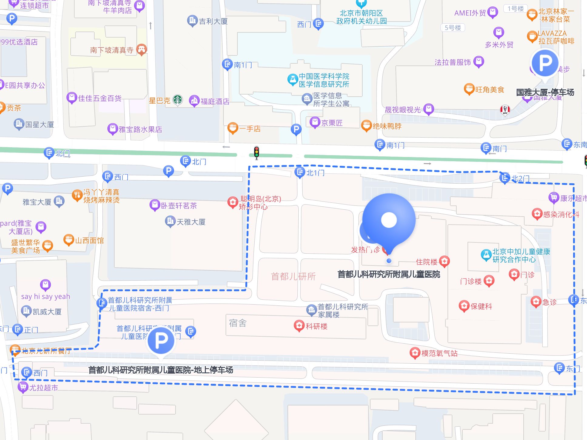 北京儿童医院地图图片