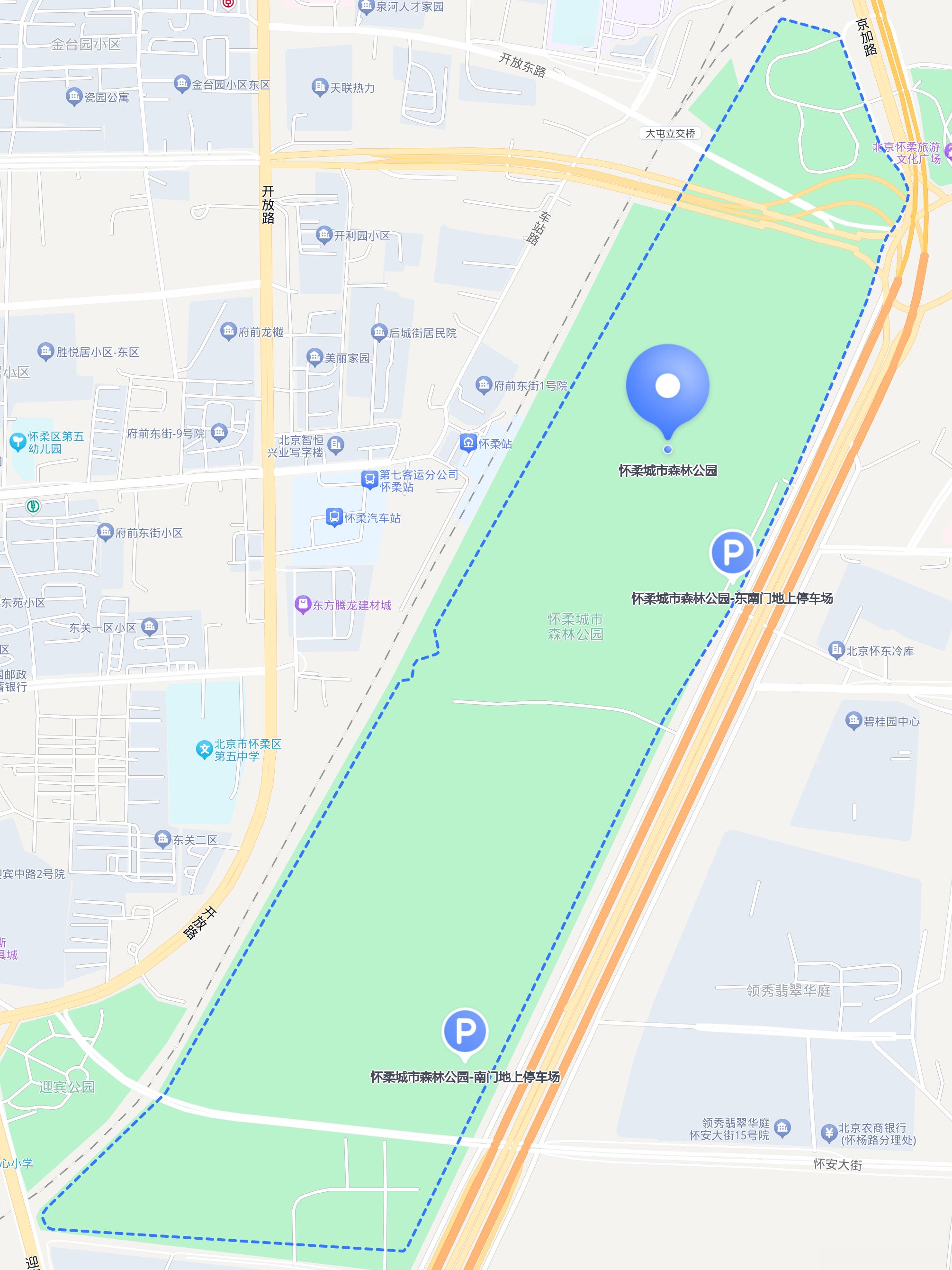 怀柔城市森林公园 是北京市最大的都市森林公园之一