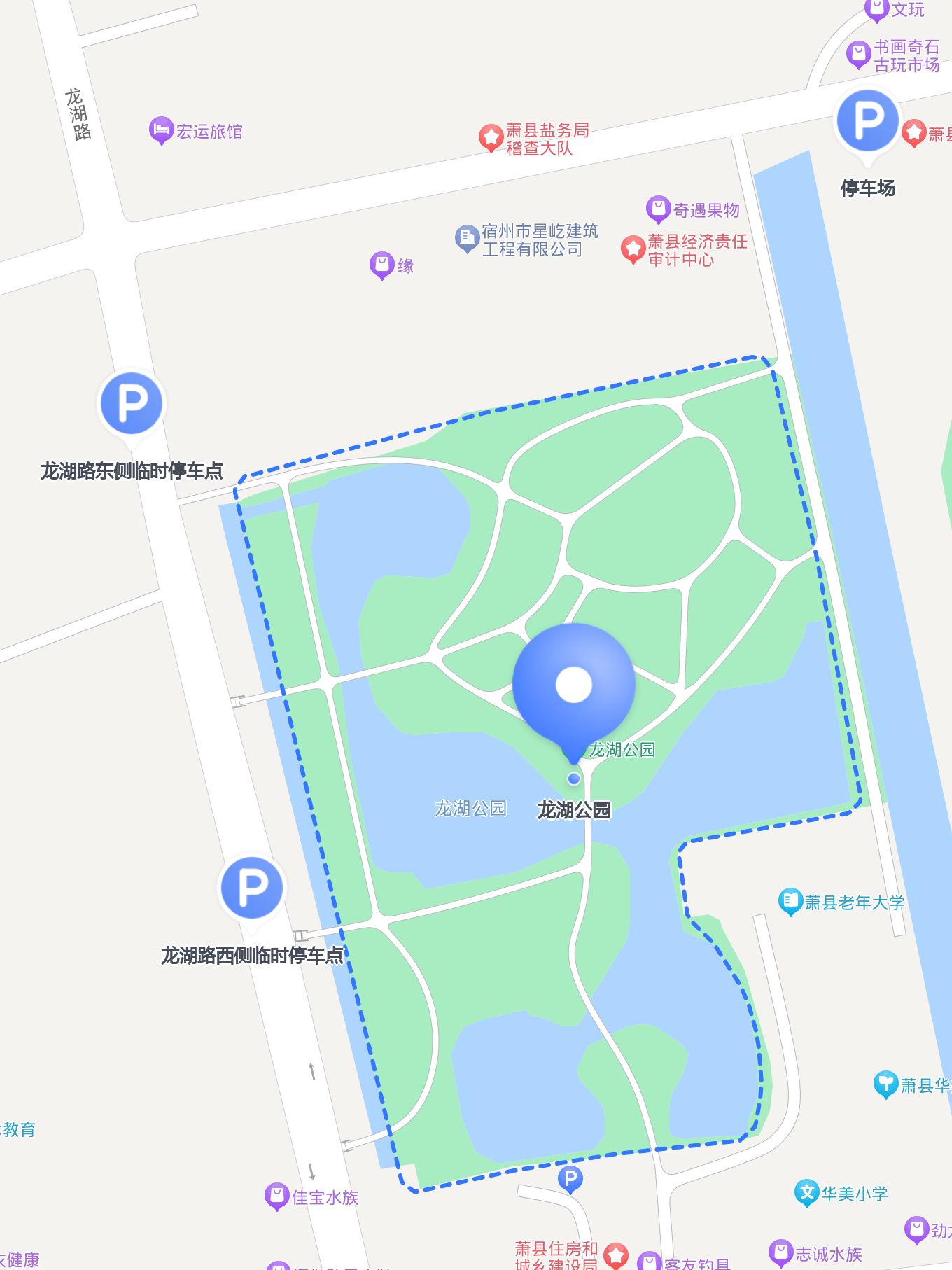 龙湖公园地图图片