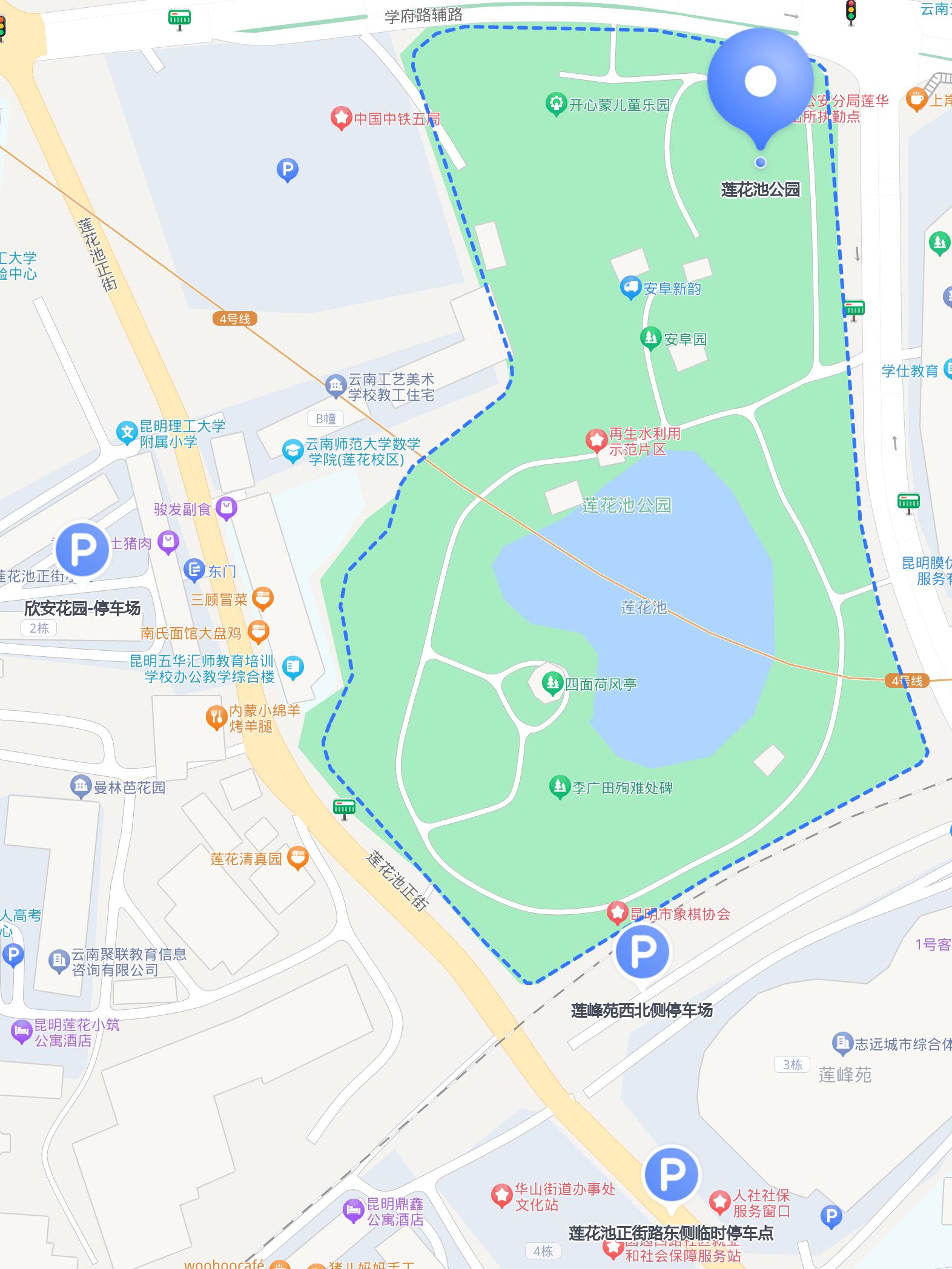 莲花池公园地图图片