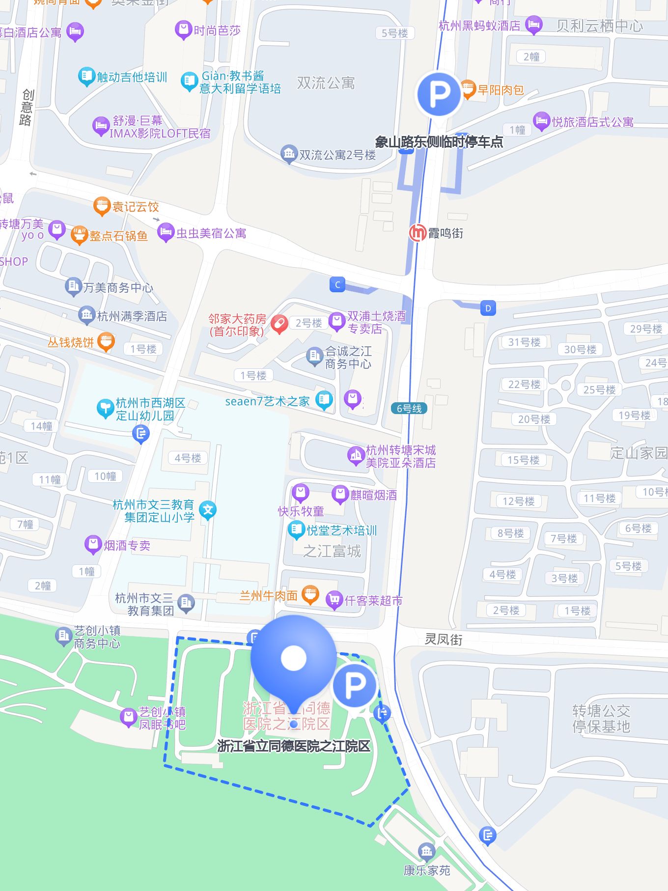 78 浙江省立同德医院之江院区 的出行指南,超全攻略,无论你是开车