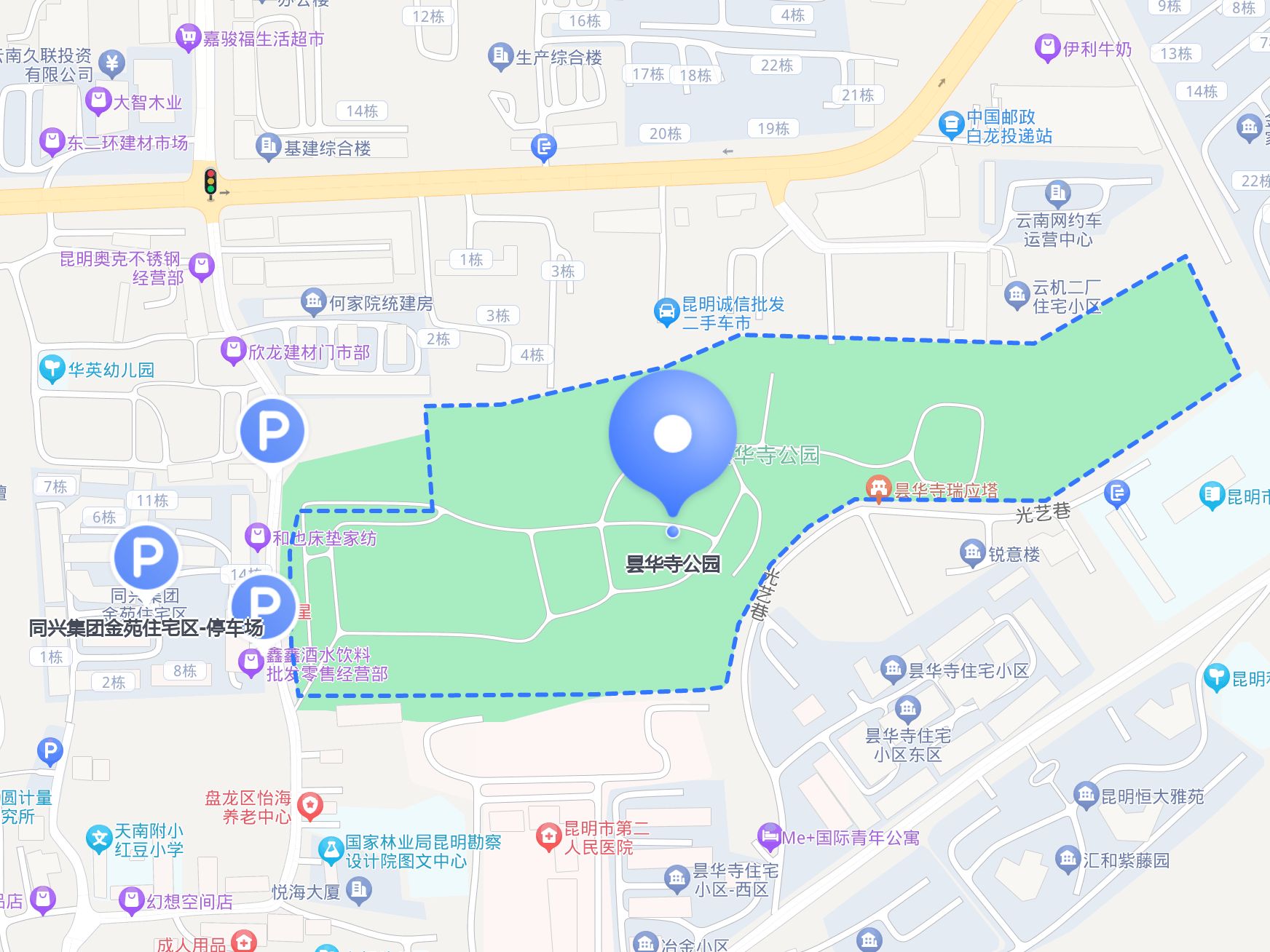 昙华寺公园公交线路图片