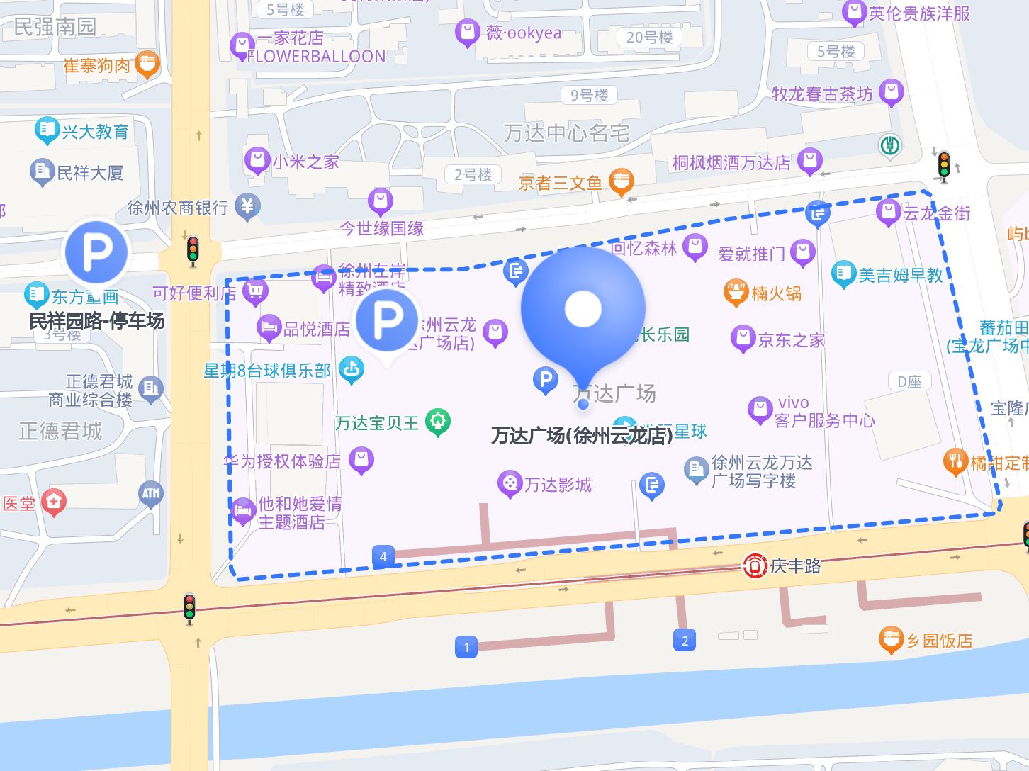 如何前往徐州热门商场万达广场