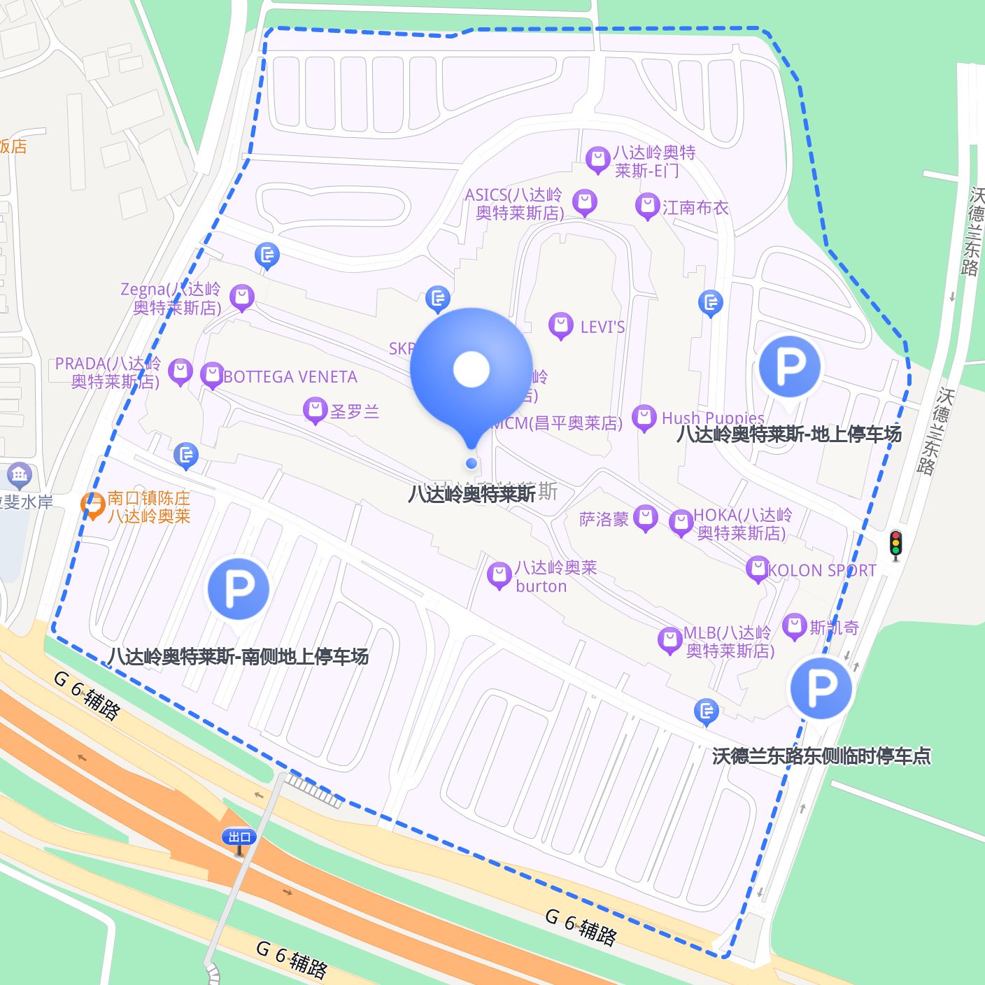 八达岭奥莱地图图片