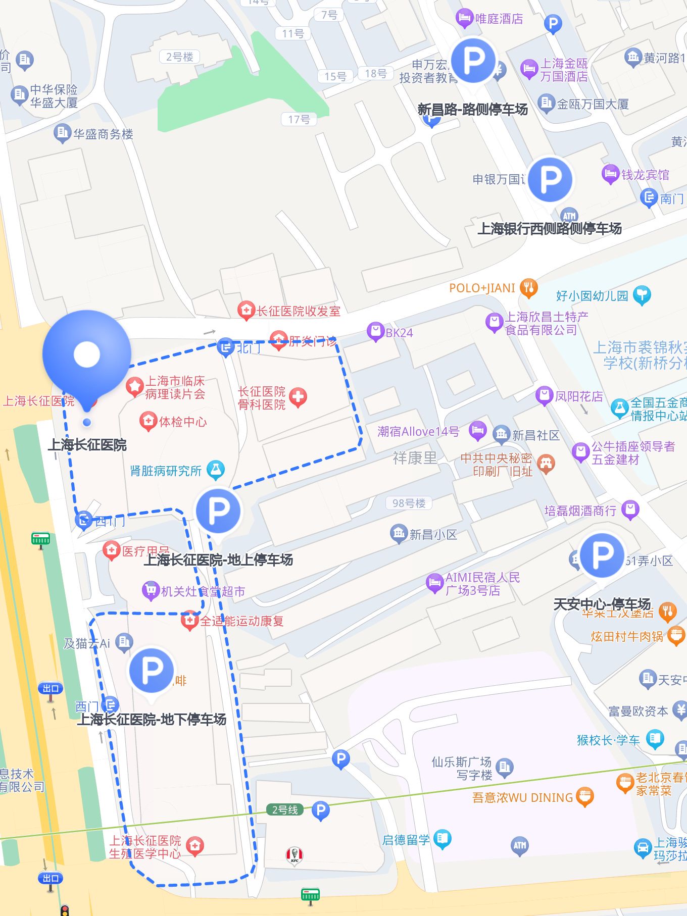 上海长征医院地图图片