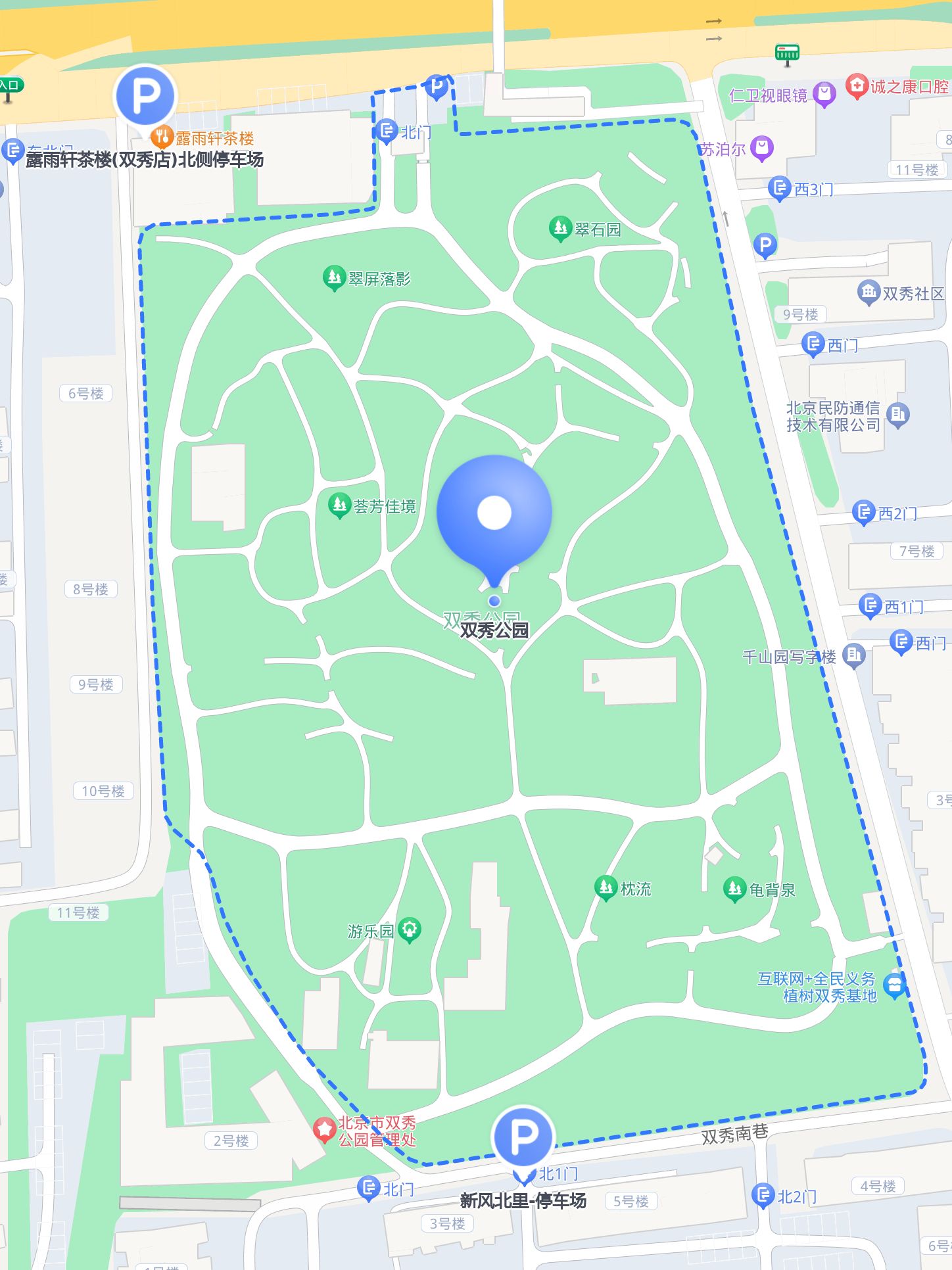 去双秀公园游玩停车难?推荐2个停车场!