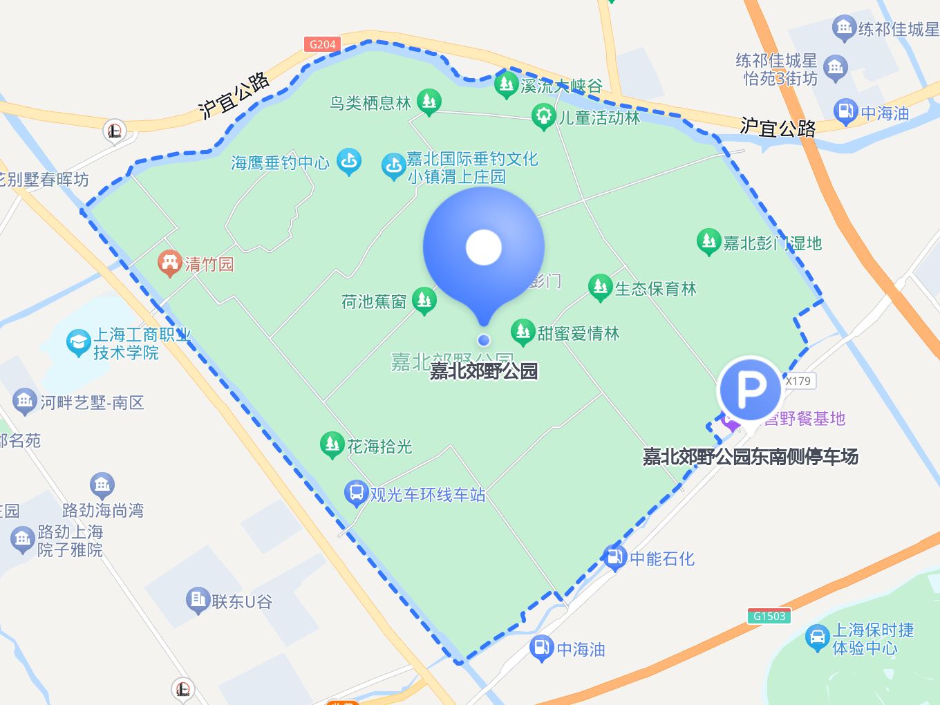 1️⃣ 嘉北郊野公园东南侧停车场 🚗 车位信息:地上停车场
