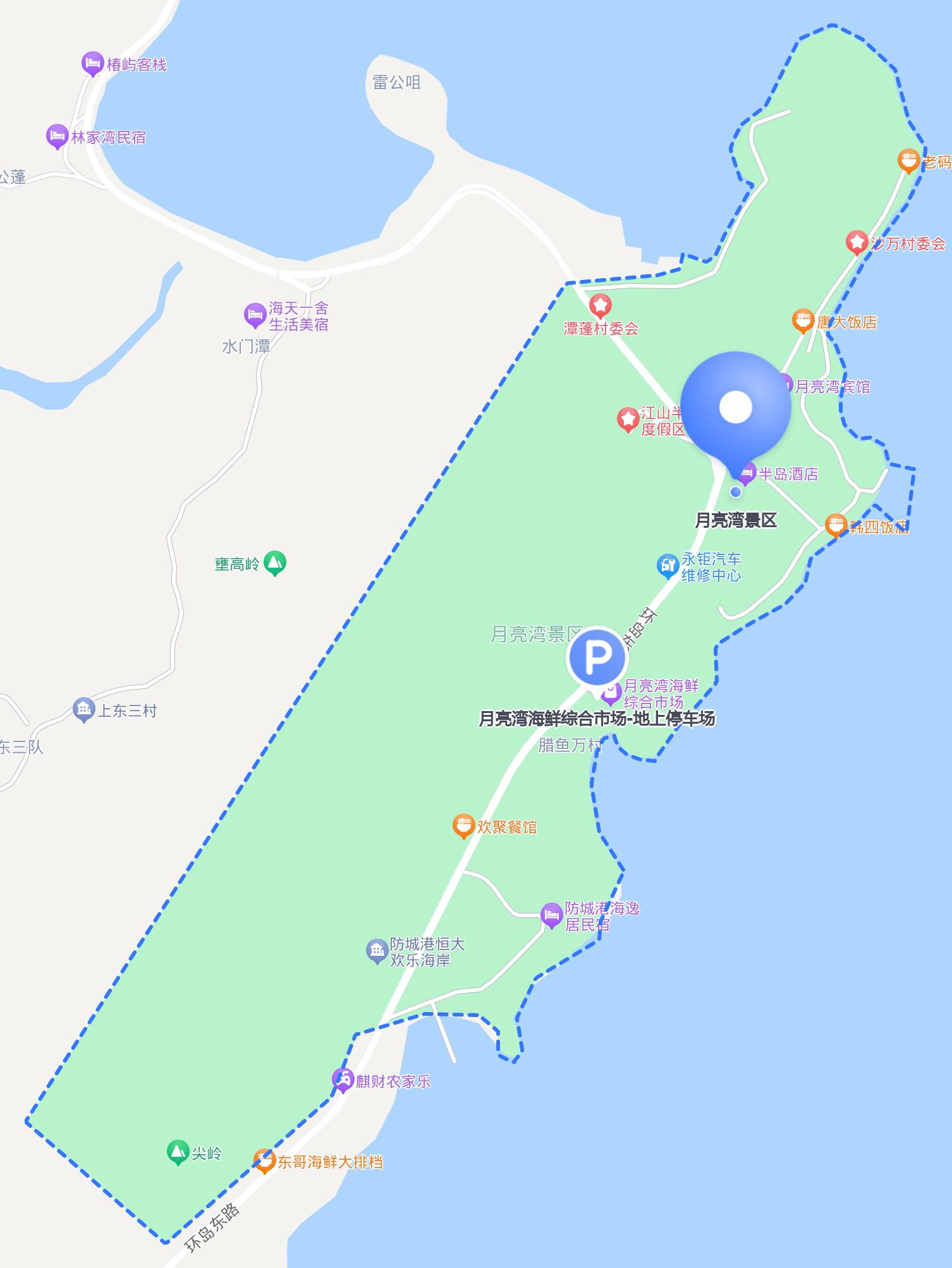 停车场 参吭铝镣骞ヂ阅喜妨朐铝镣地图月亮湾景点示意图月亮湾地图