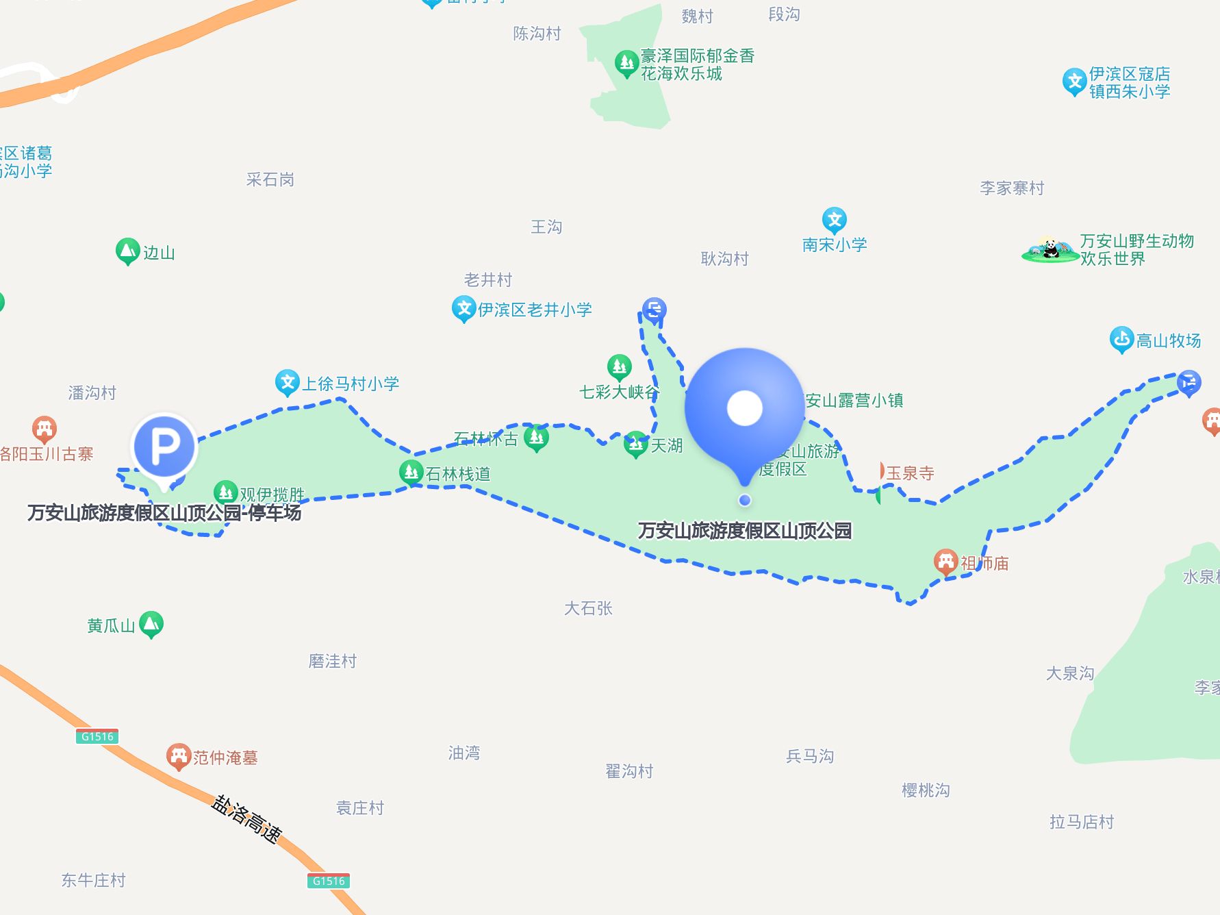 洛阳万安山地图图片