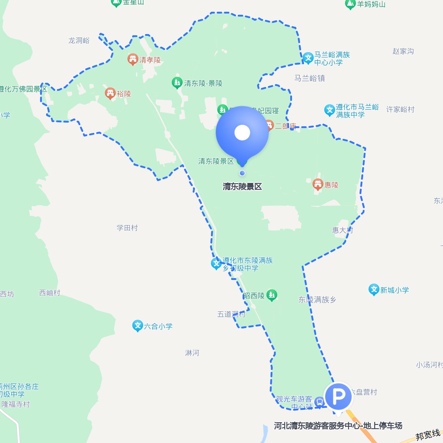 清东陵地图 全景图图片