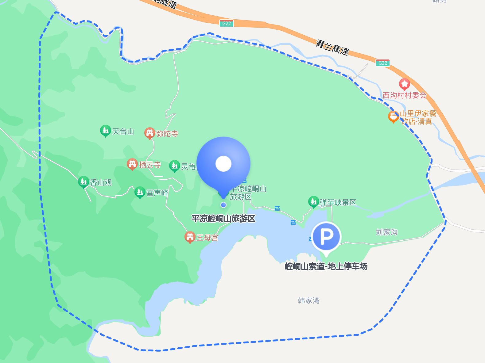 崆峒山景点地图图片