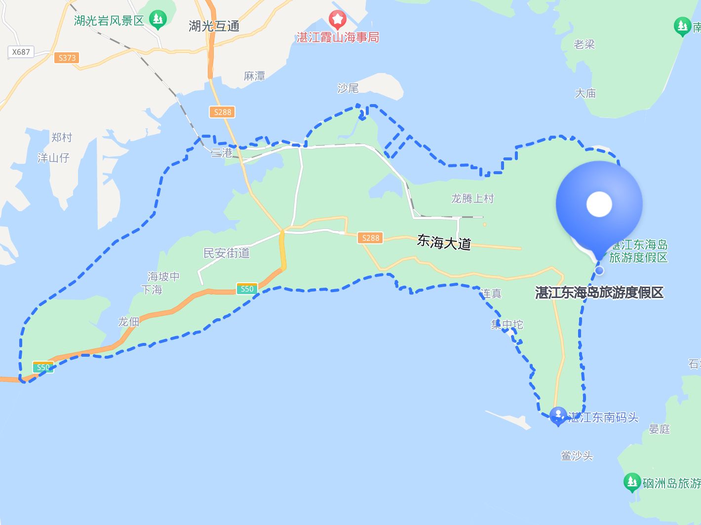 湛江东海岛地图图片