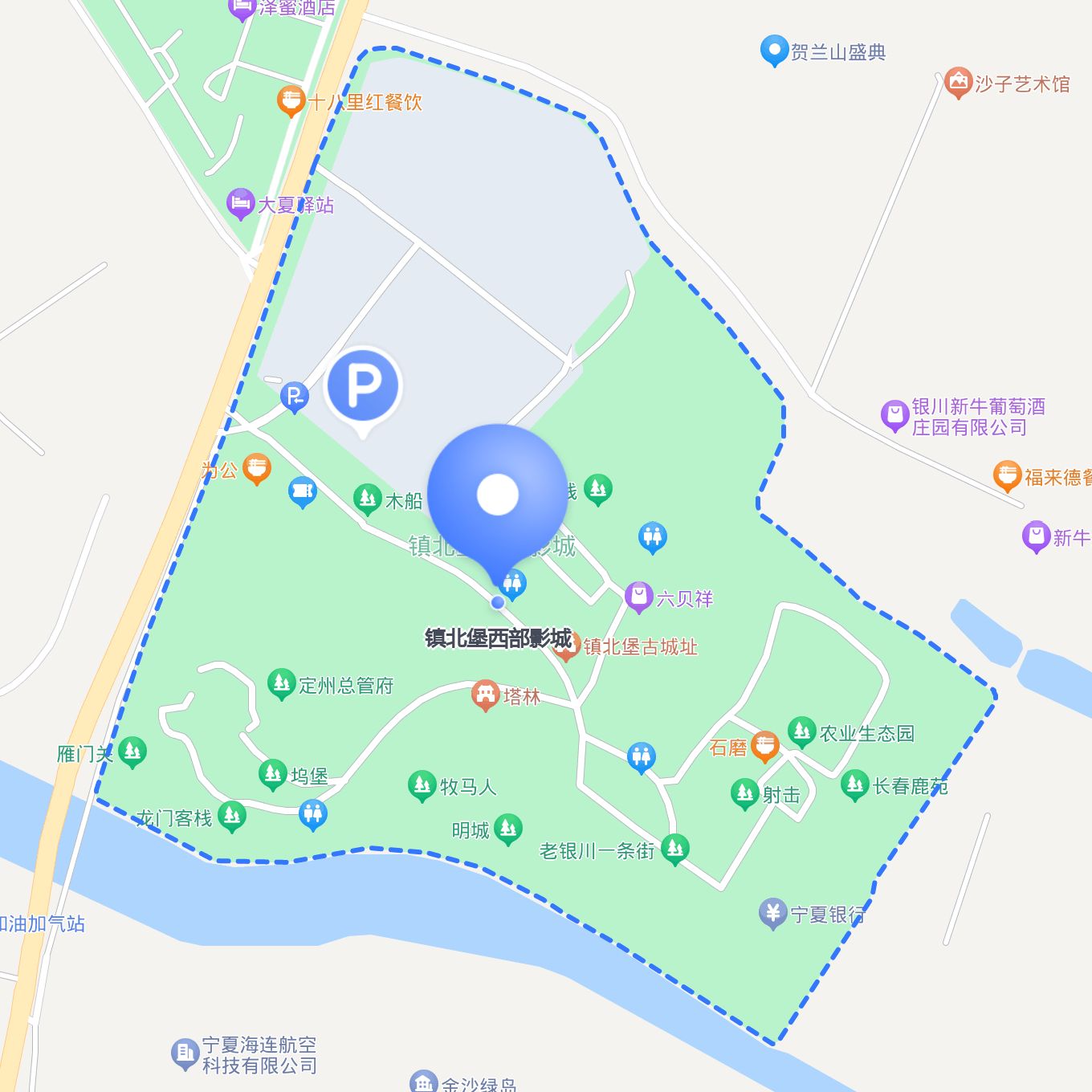 镇北堡西部影城 的出行指南,超全攻略,无论你是开车,打车,还是乘坐